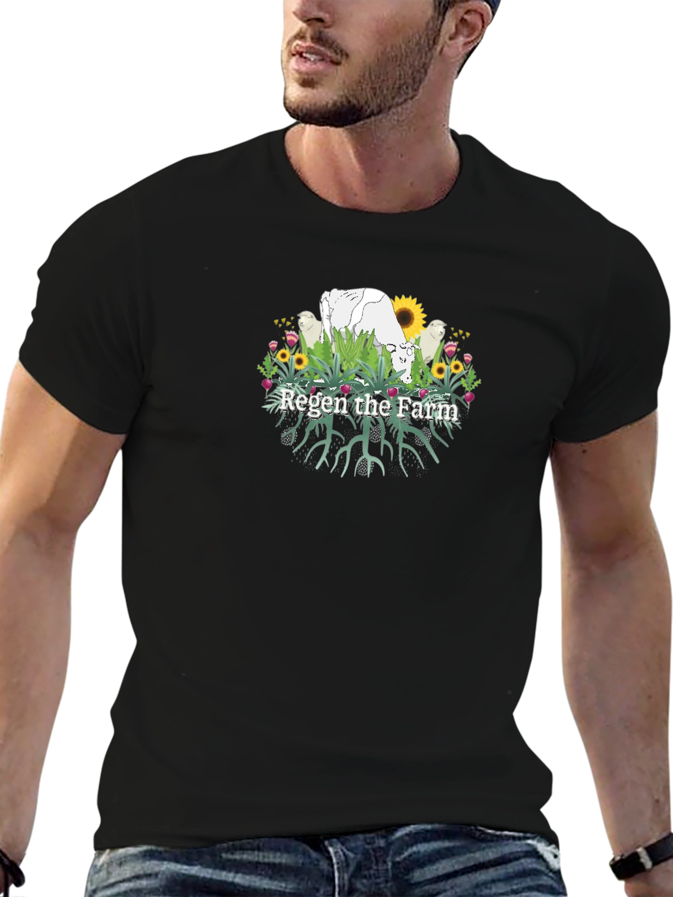 Regen the Farm Black T-Shirt