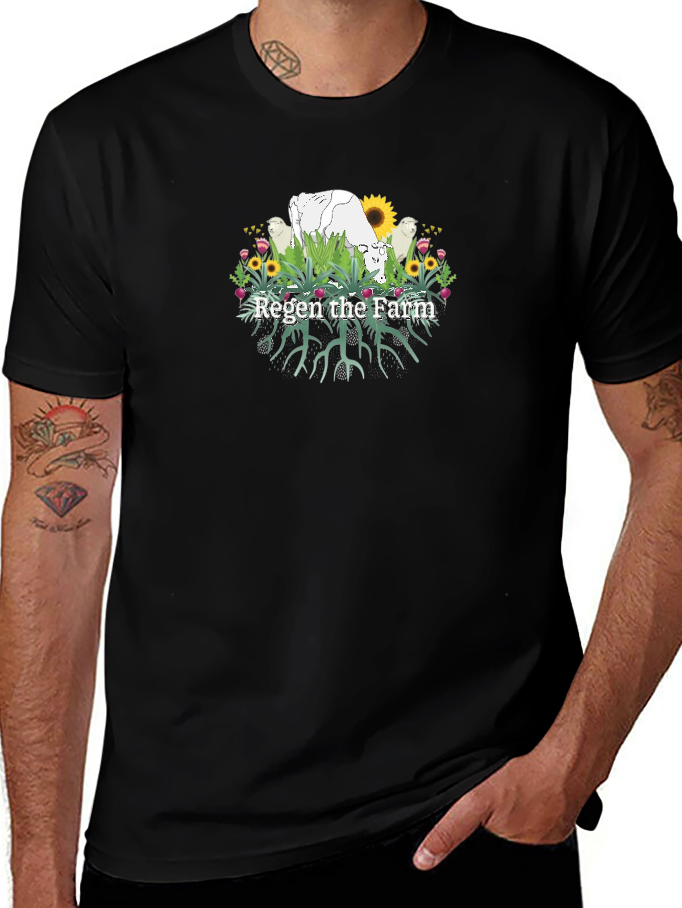 Regen the Farm Black T-Shirt