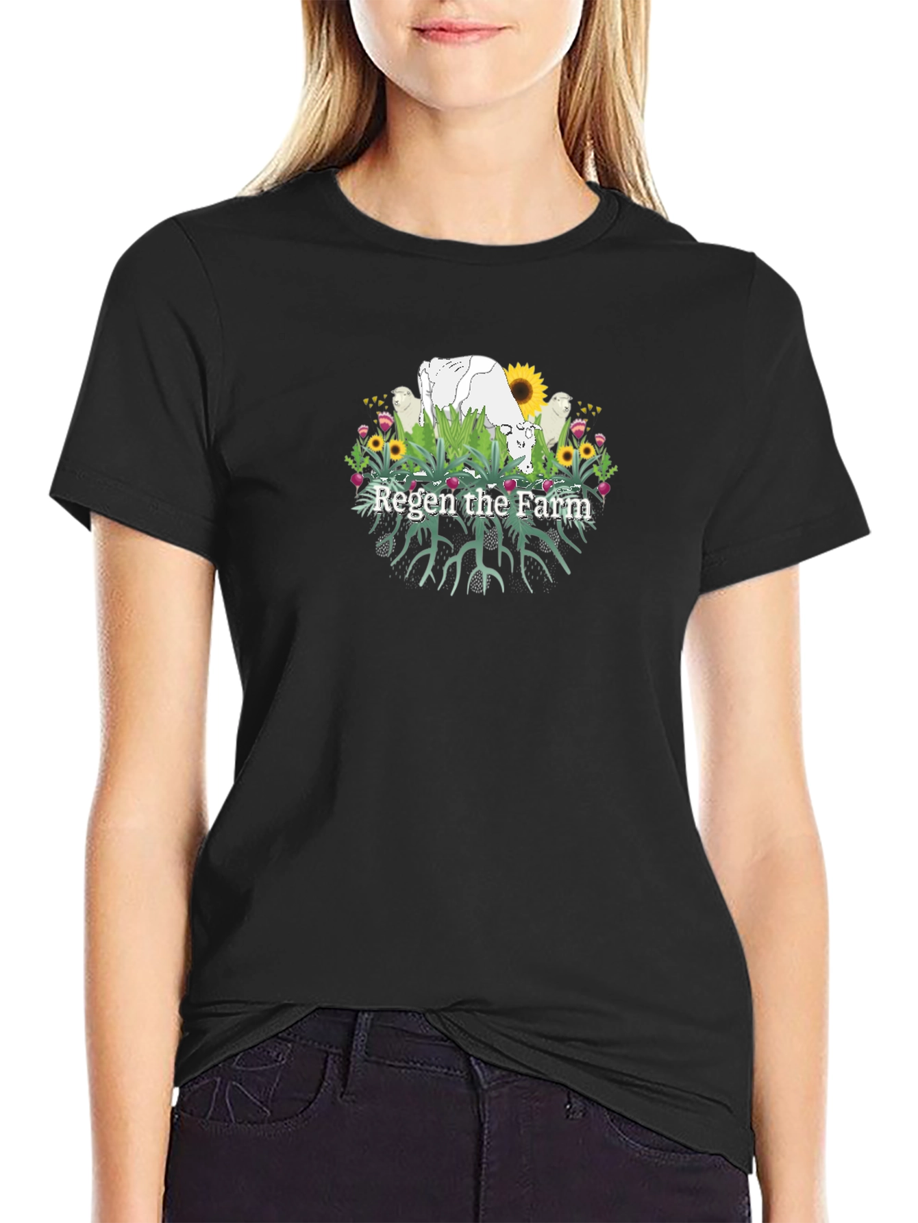 Regen the Farm Black T-Shirt