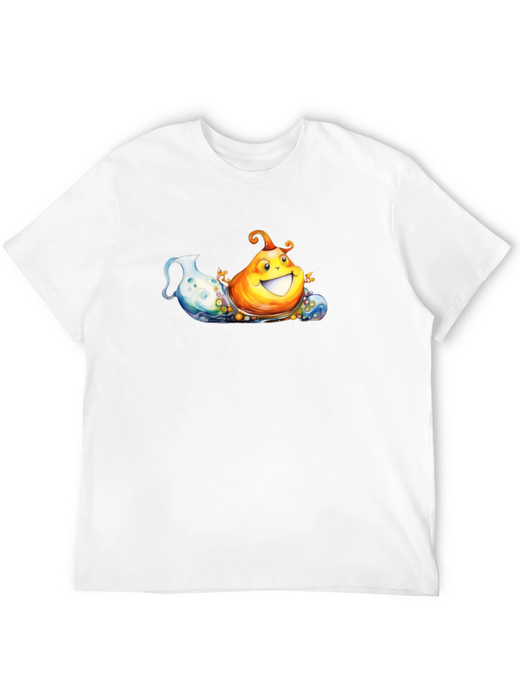 Fun Cartoon Pear on Black Tee