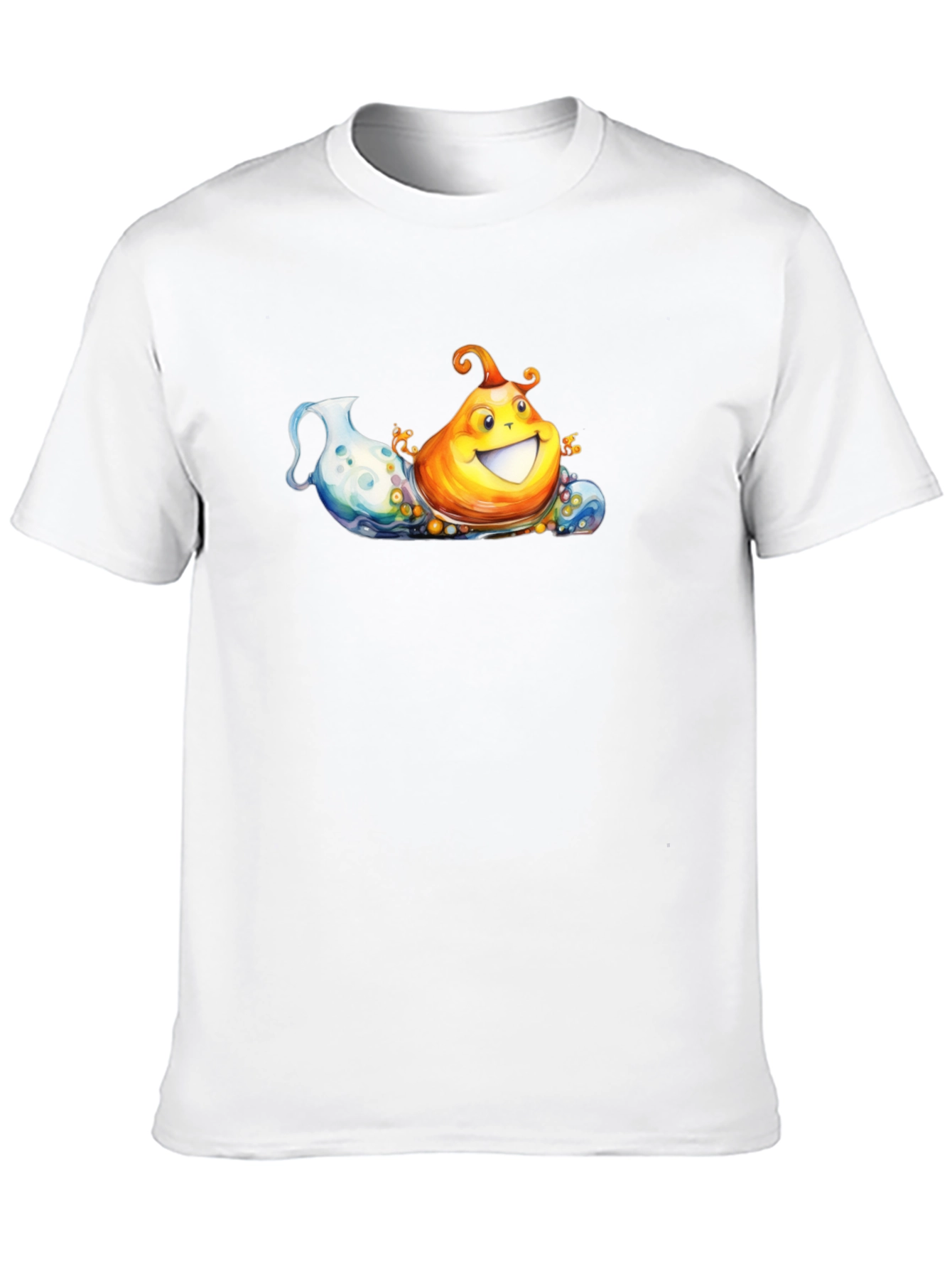 Fun Cartoon Pear on Black Tee