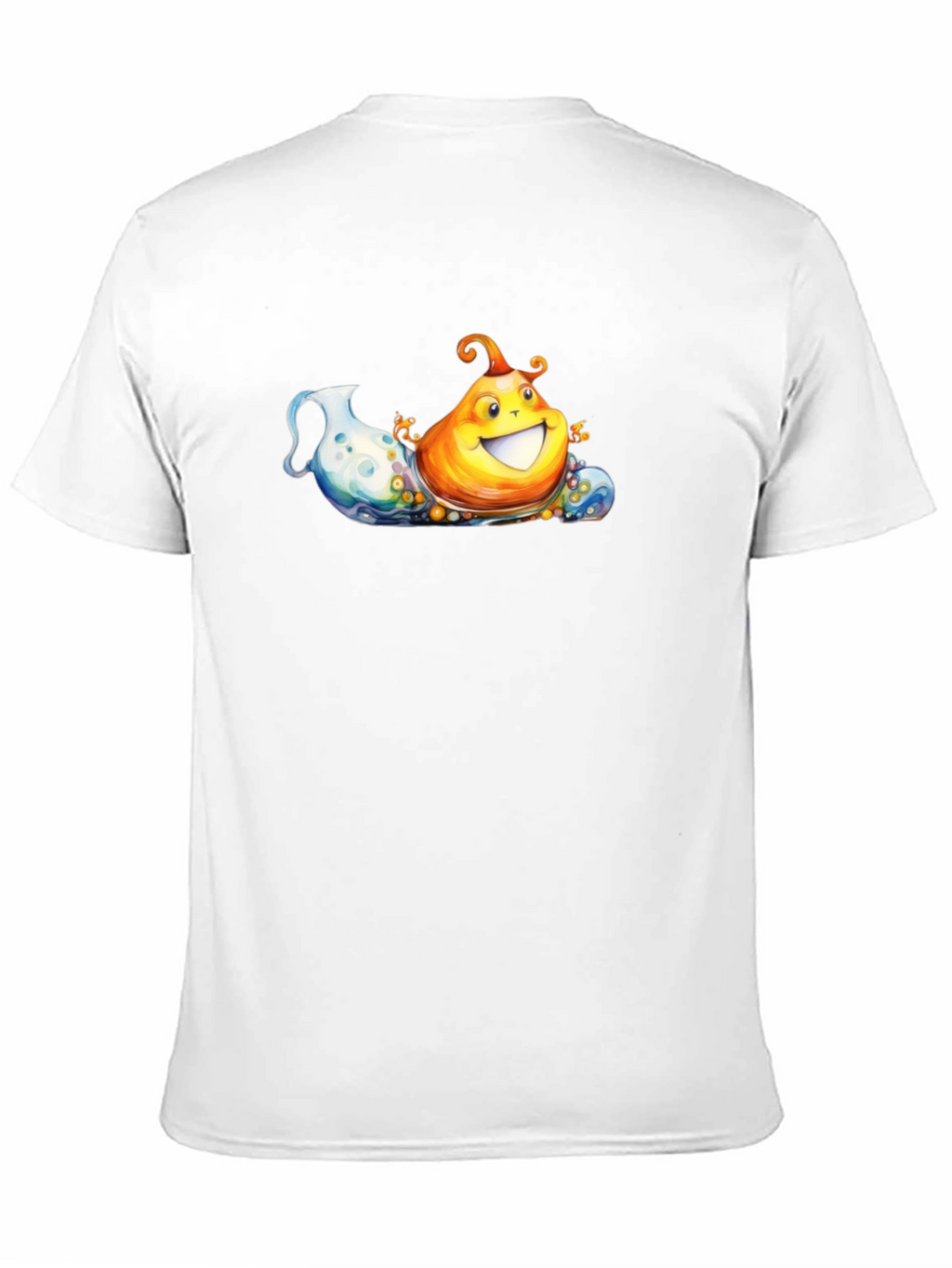Fun Cartoon Pear on Black Tee