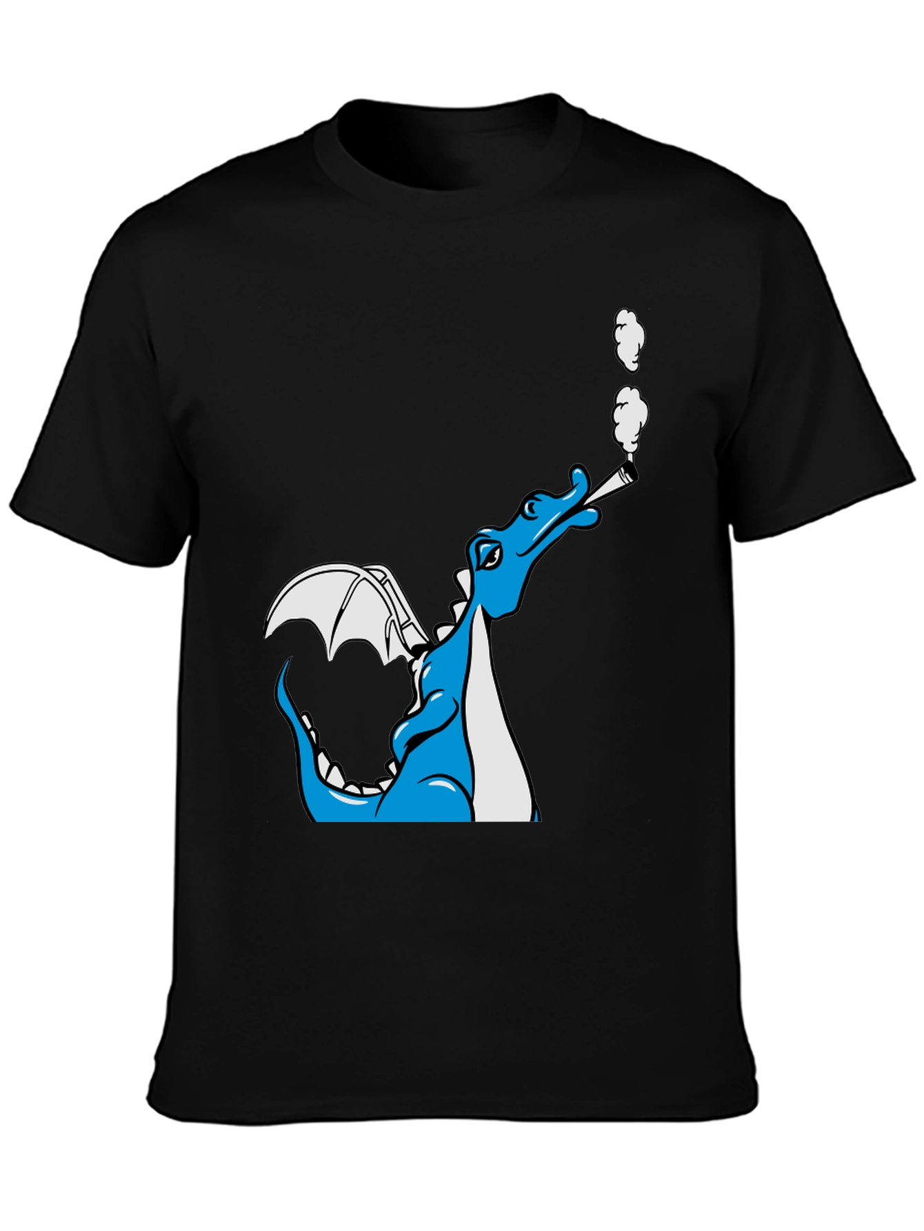 Smoking Dragon Graphic Tee - Cool Cartoon Dragon T-Shirt