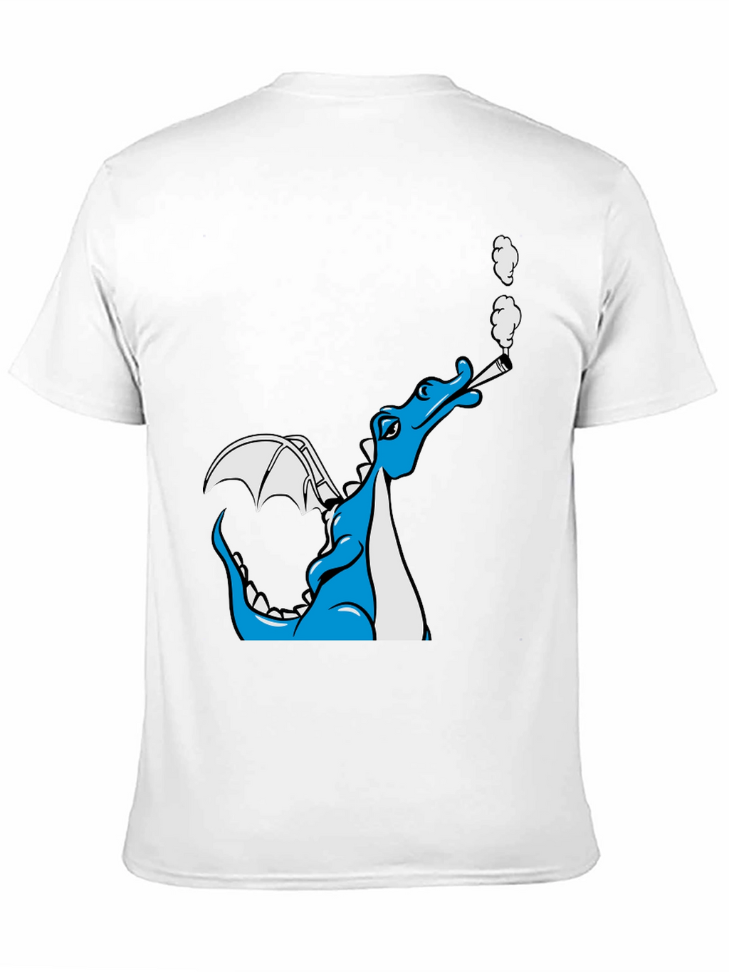 Smoking Dragon Graphic Tee - Cool Cartoon Dragon T-Shirt