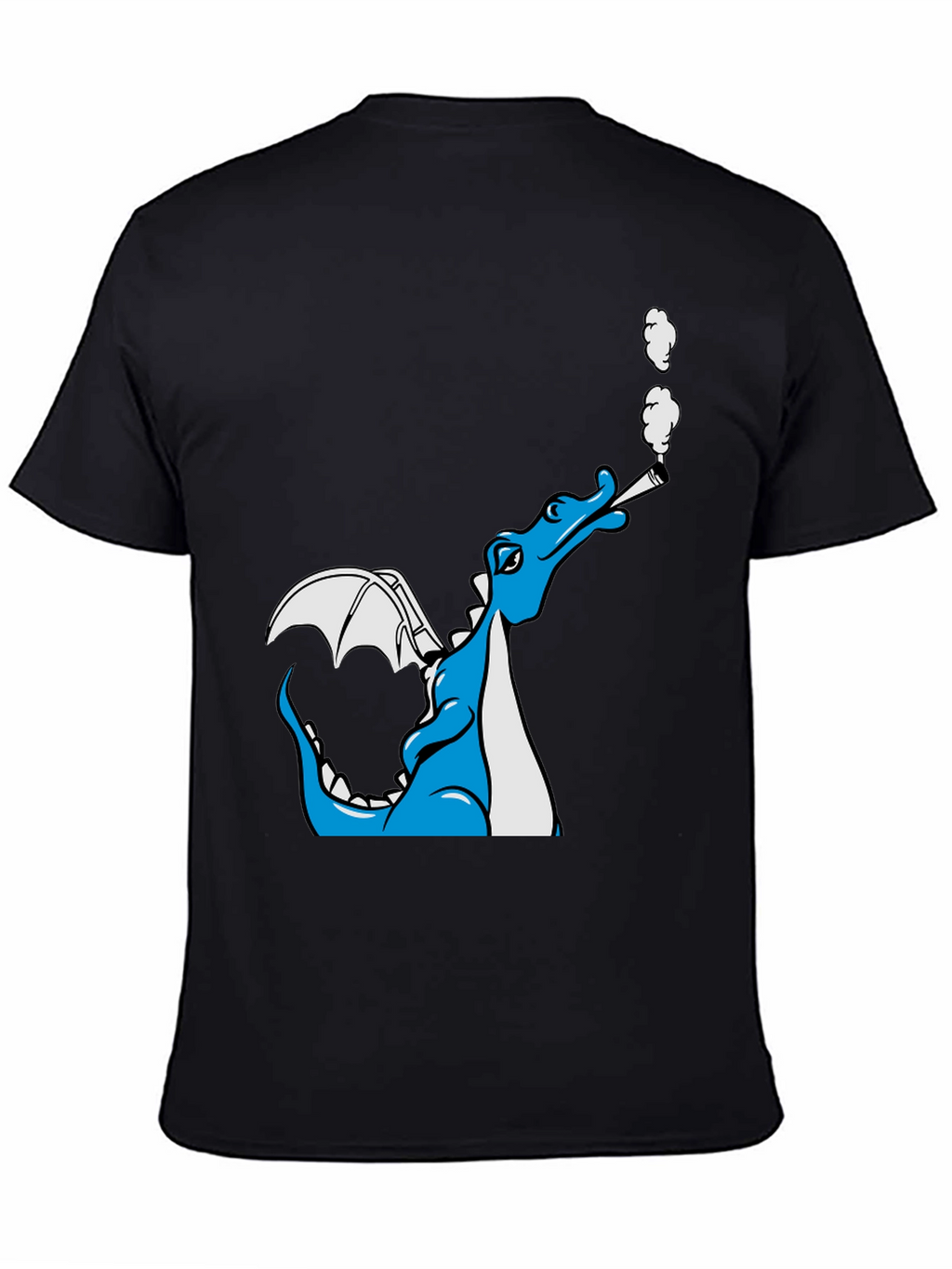 Smoking Dragon Graphic Tee - Cool Cartoon Dragon T-Shirt