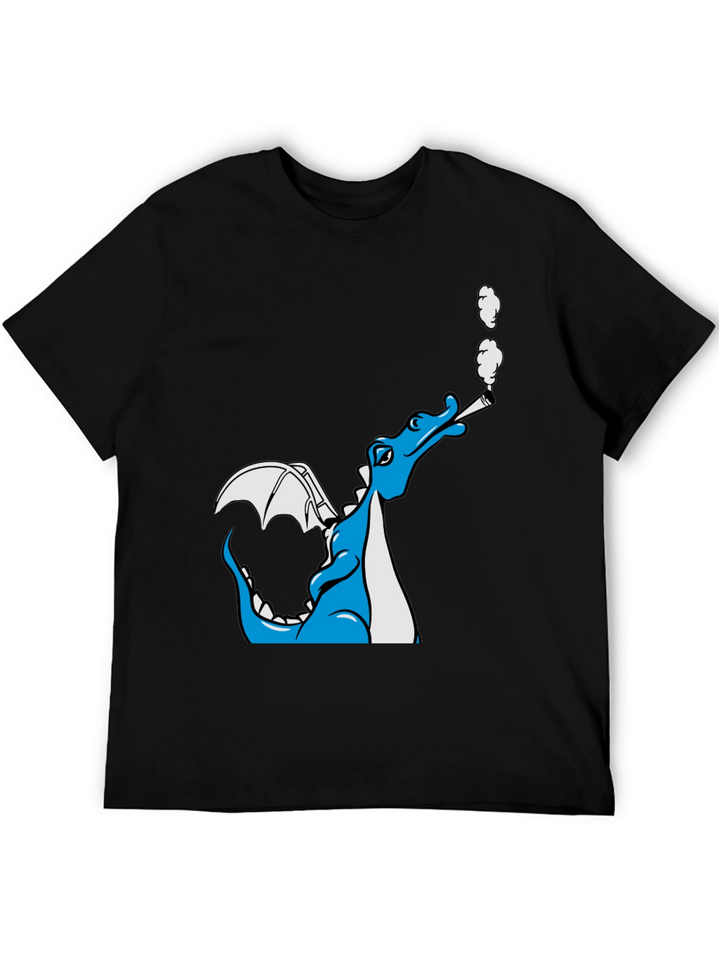 Smoking Dragon Graphic Tee - Cool Cartoon Dragon T-Shirt