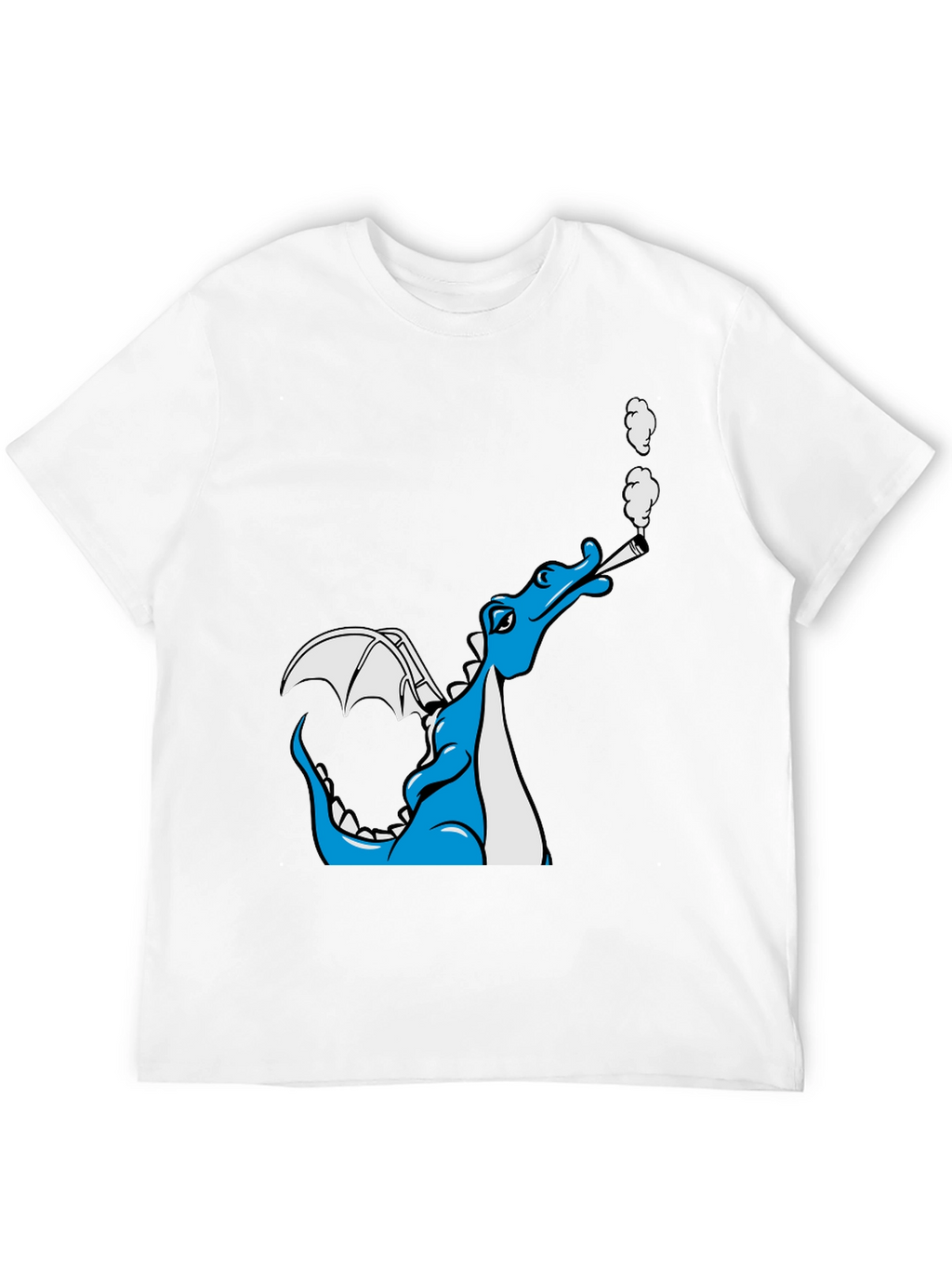 Smoking Dragon Graphic Tee - Cool Cartoon Dragon T-Shirt