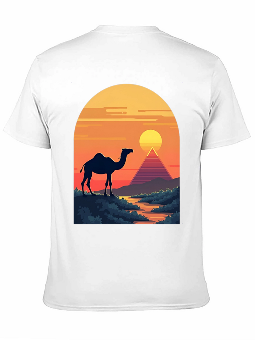 Camel & Pyramid Sunset Graphic Tee