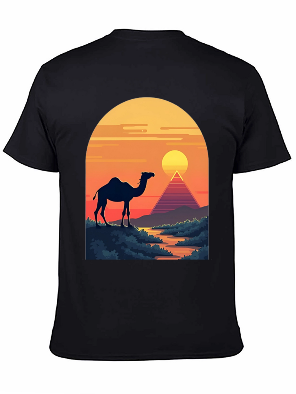 Camel & Pyramid Sunset Graphic Tee