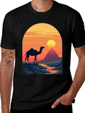 Camel & Pyramid Sunset Graphic Tee