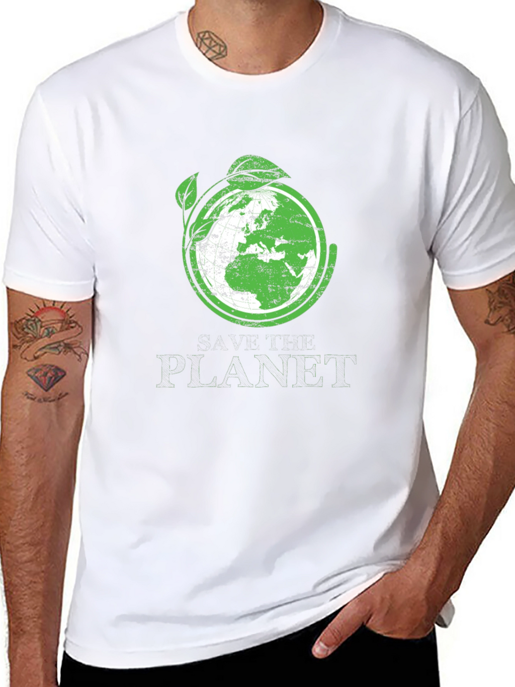 Planet Earth Green Graphic T-Shirt