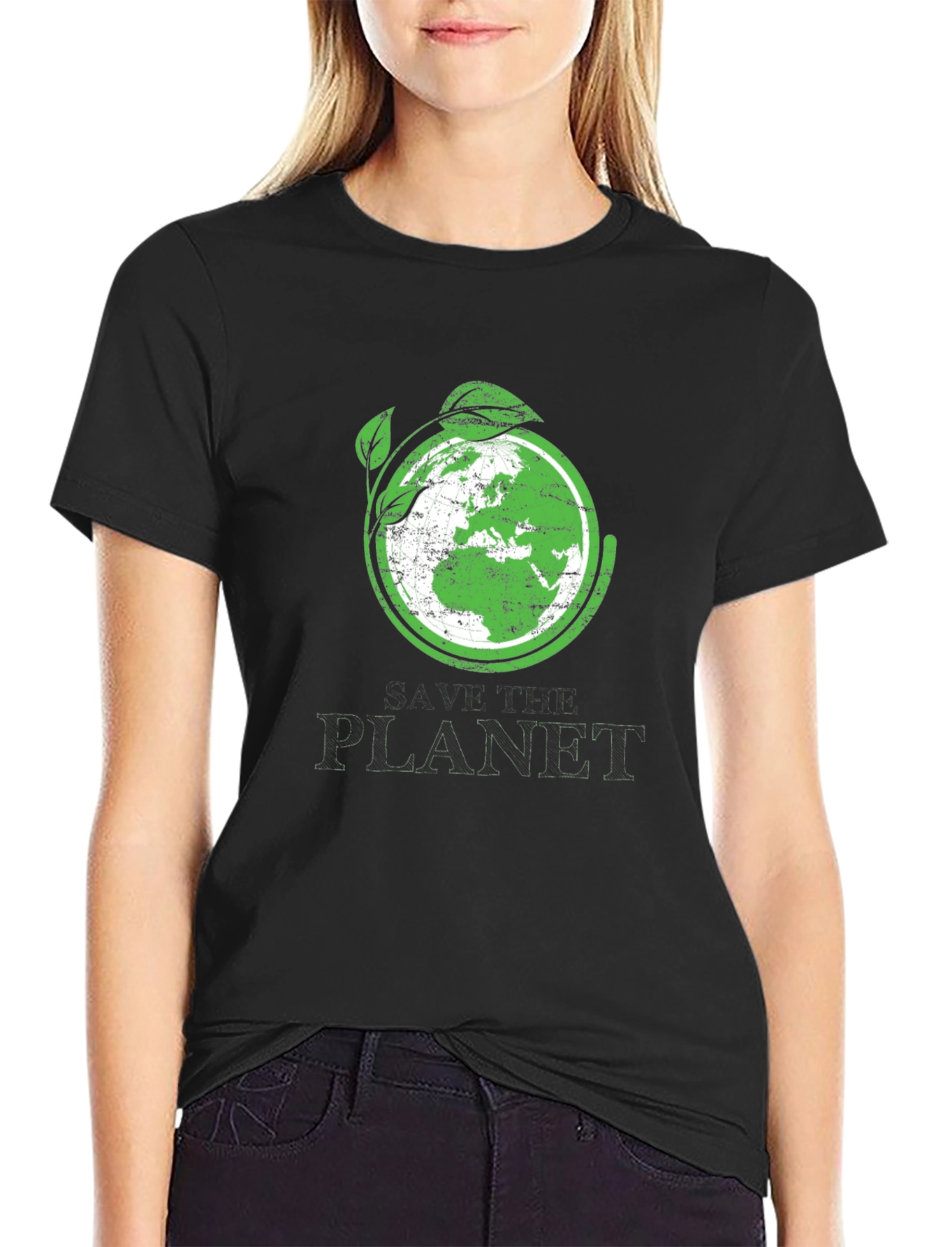 Planet Earth Green Graphic T-Shirt
