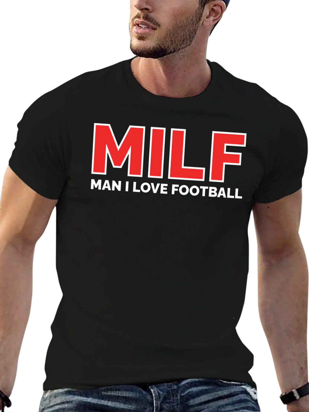 MILF Man I Love Football Graphic T-Shirt