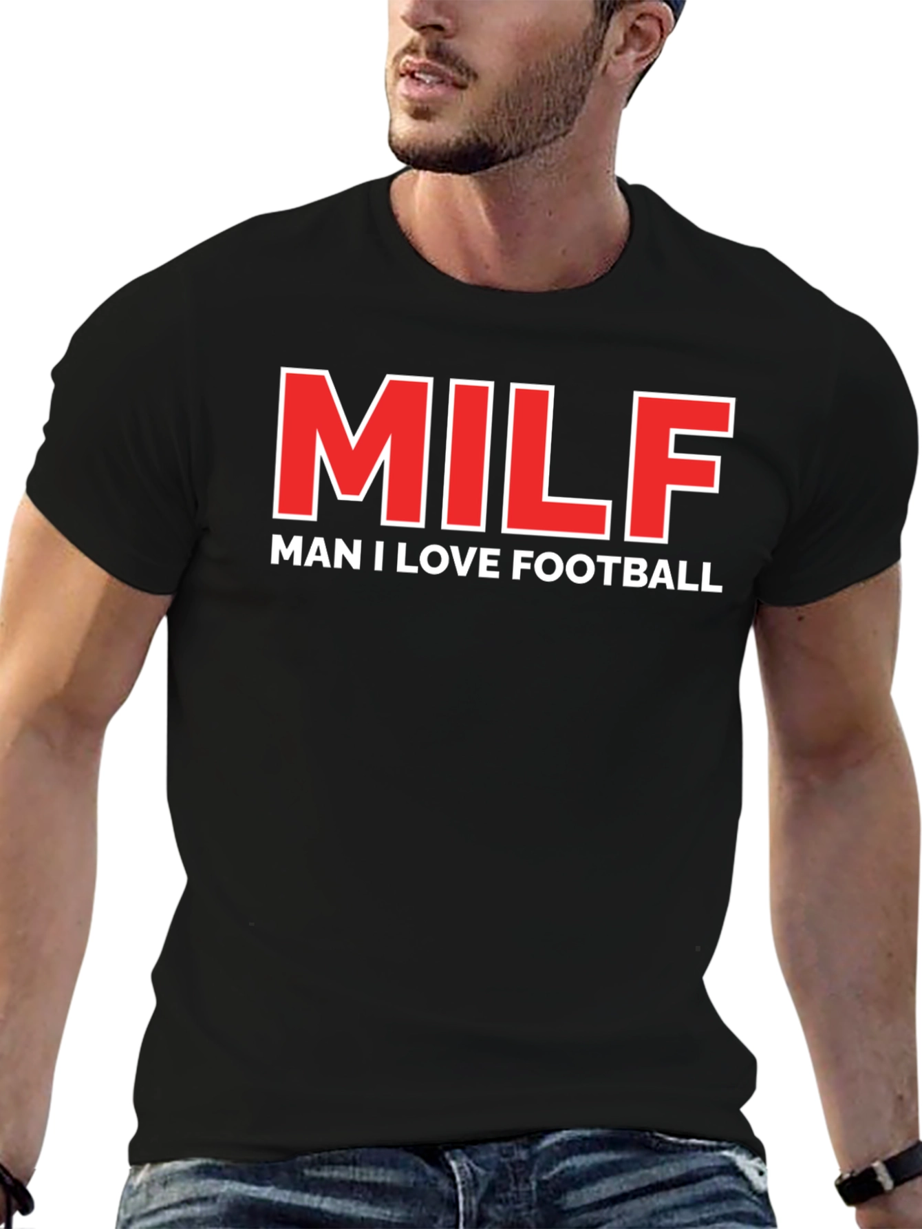 MILF Man I Love Football Graphic T-Shirt