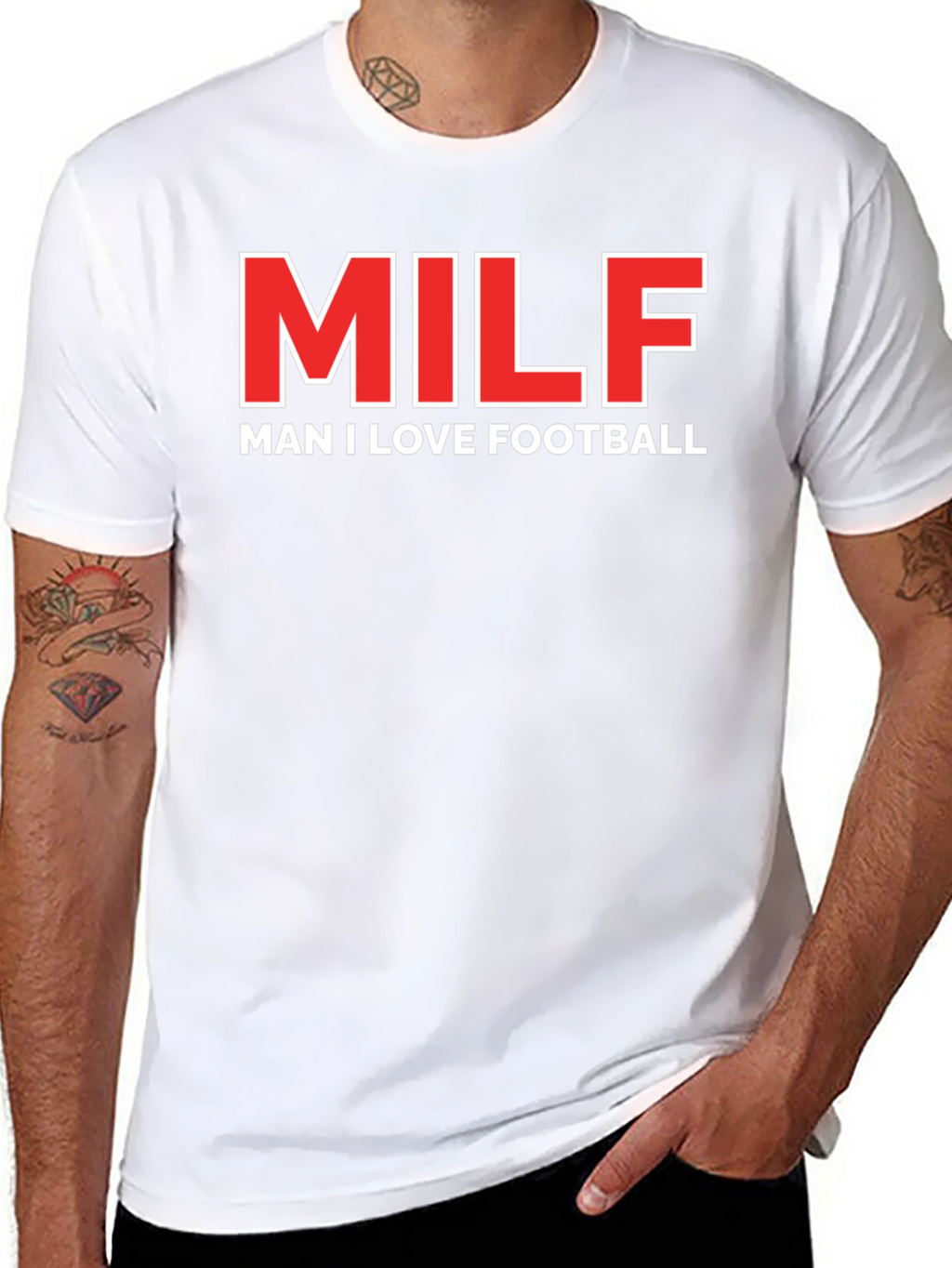 MILF Man I Love Football Graphic T-Shirt