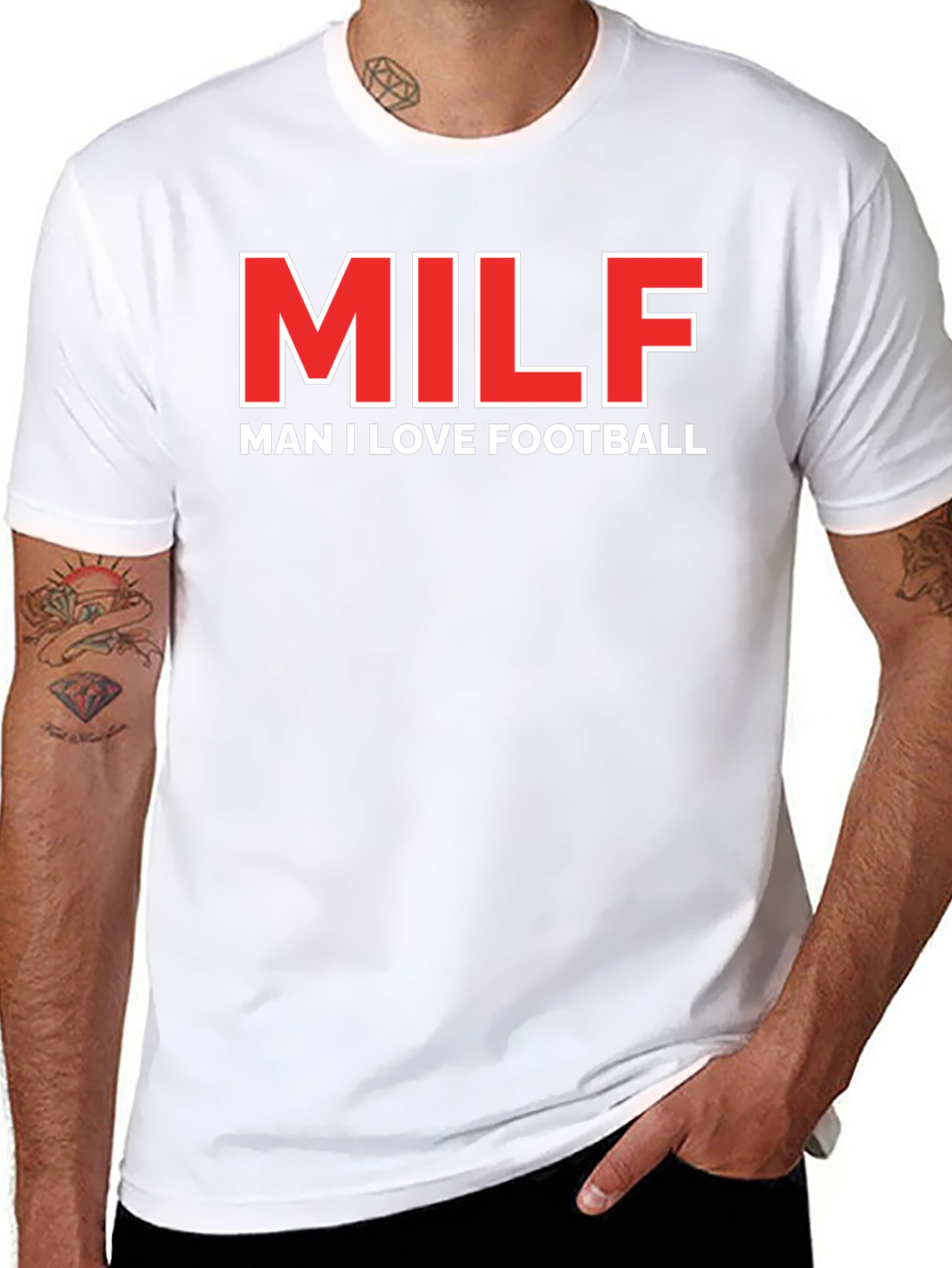 MILF Man I Love Football Graphic T-Shirt