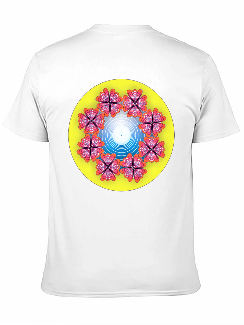 Floral Mandala Graphic T-Shirt - Black