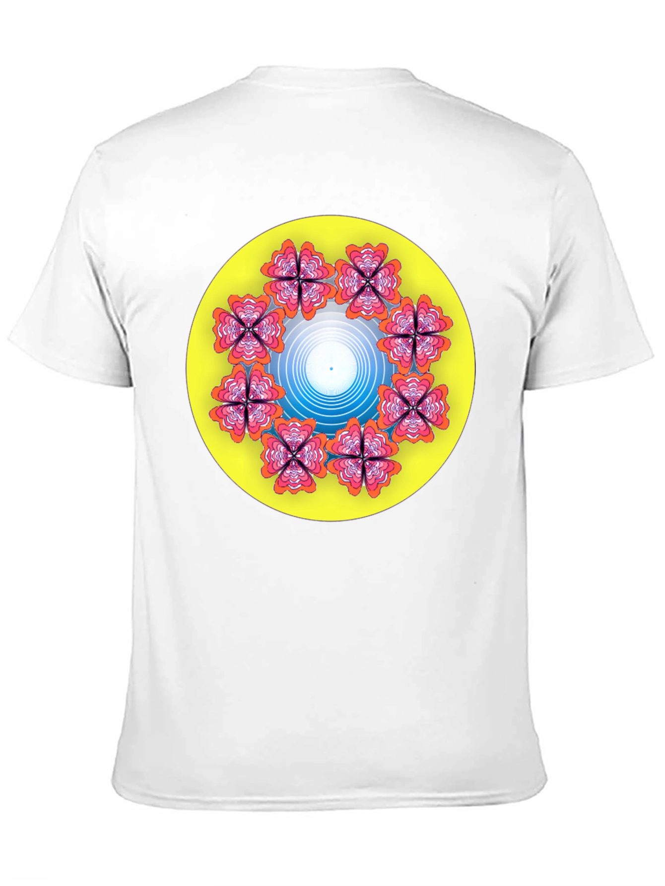 Floral Mandala Graphic T-Shirt - Black