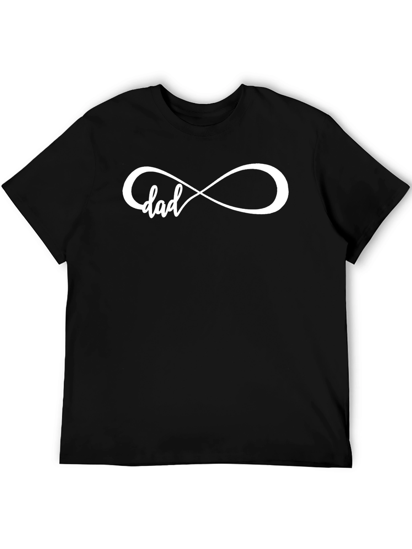 Dad Infinity Symbol Graphic Tee - Black Cotton Blend T-Shirt