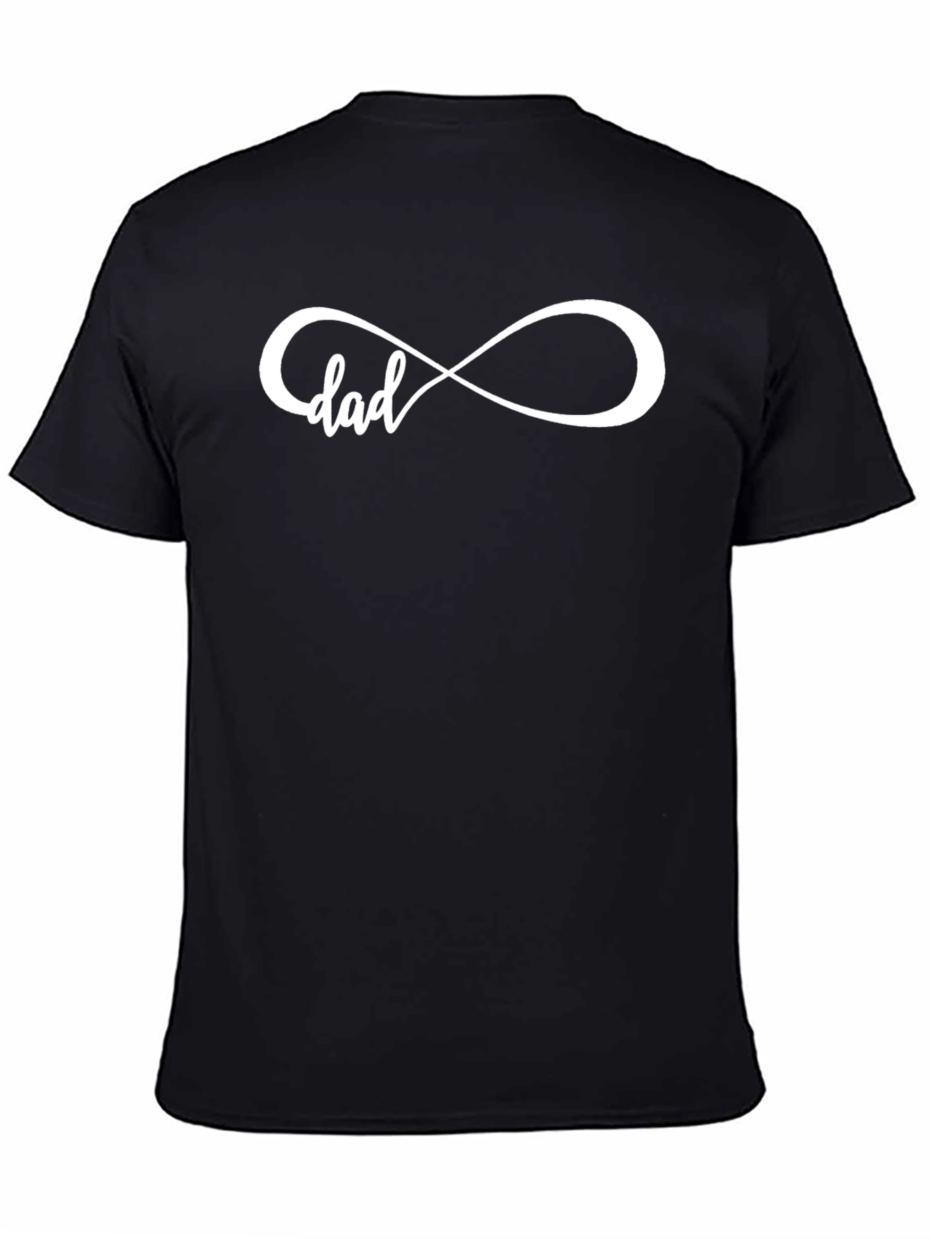 Dad Infinity Symbol Graphic Tee - Black Cotton Blend T-Shirt
