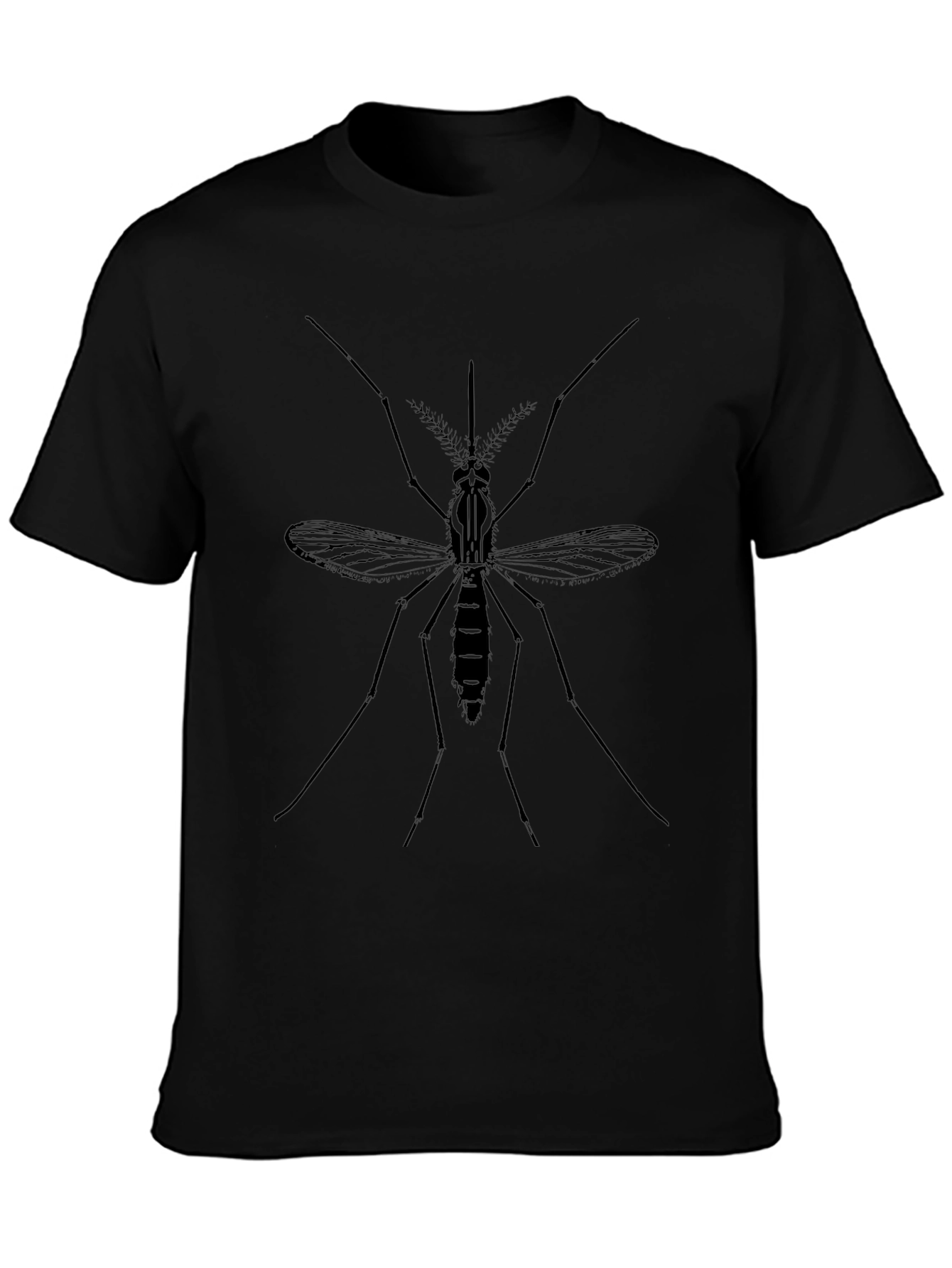 Mosquito Graphic T-Shirt - Black Cotton Tee