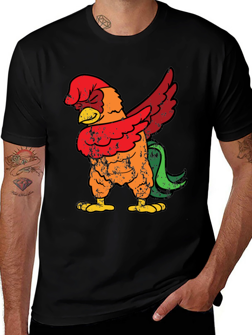 Dabbing Rooster Graphic Tee