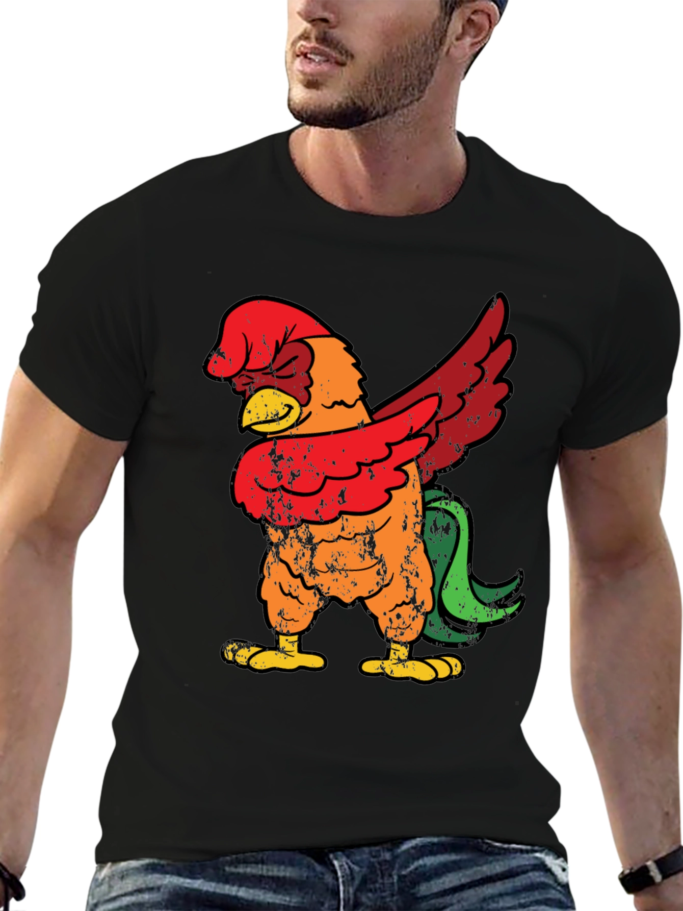 Dabbing Rooster Graphic Tee