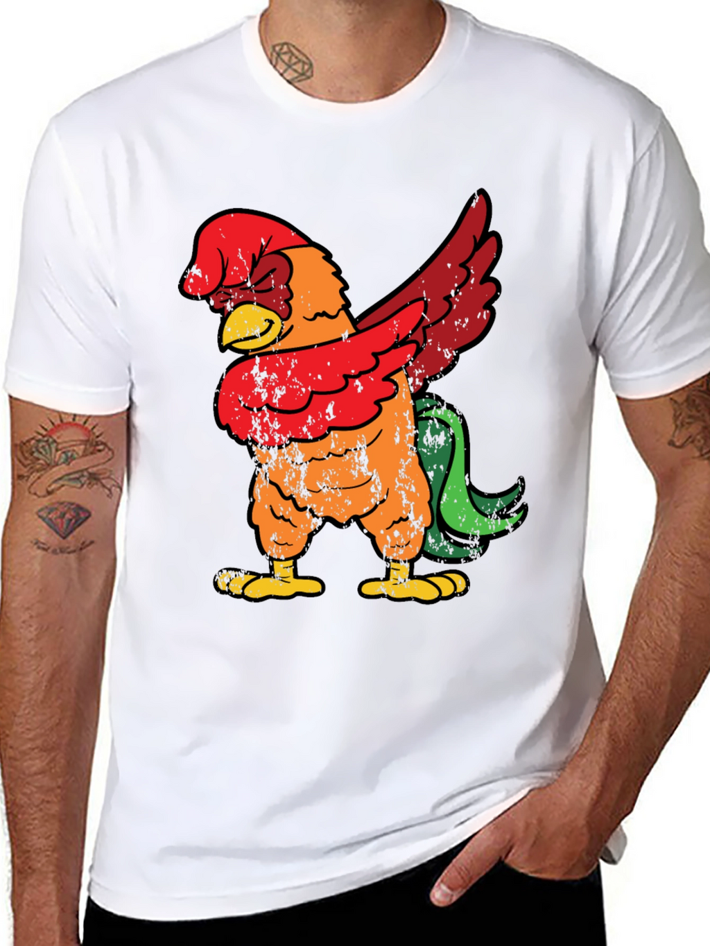 Dabbing Rooster Graphic Tee