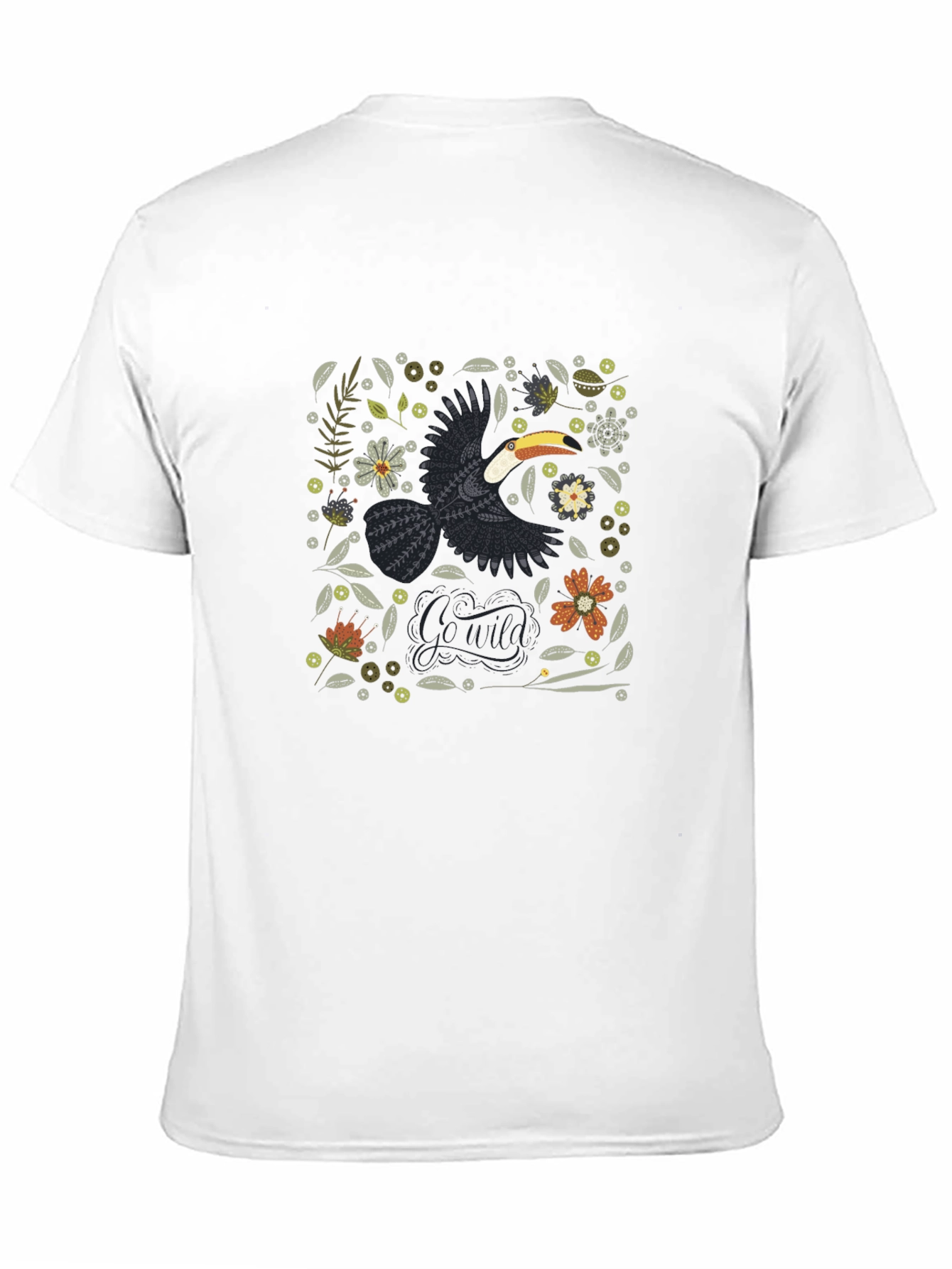 Tropical Toucan Graphic Tee - Black