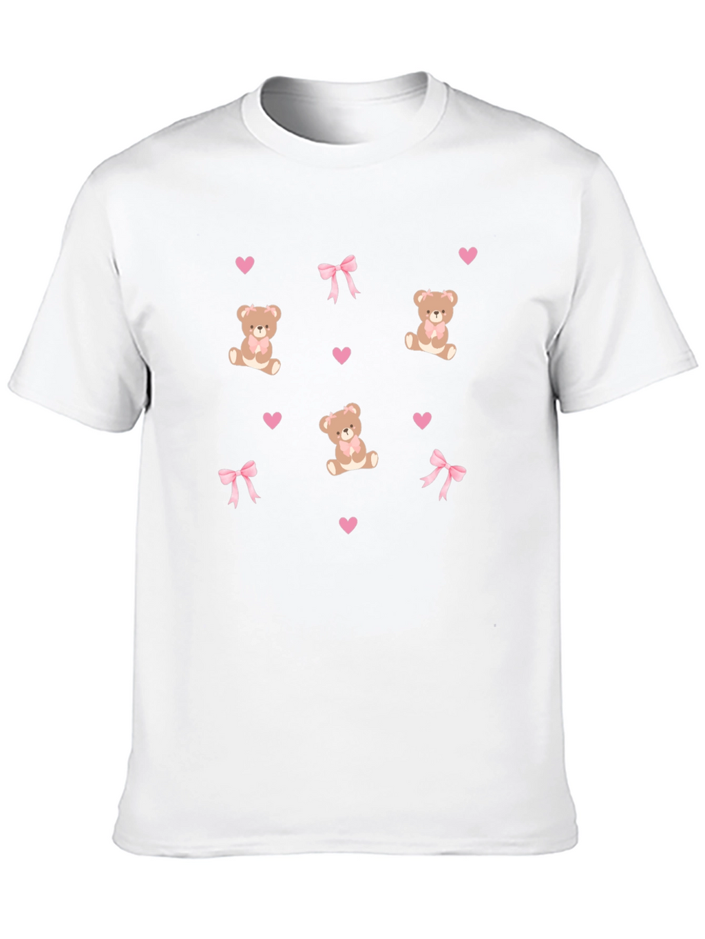 Teddy Bear Print T-Shirt - Black