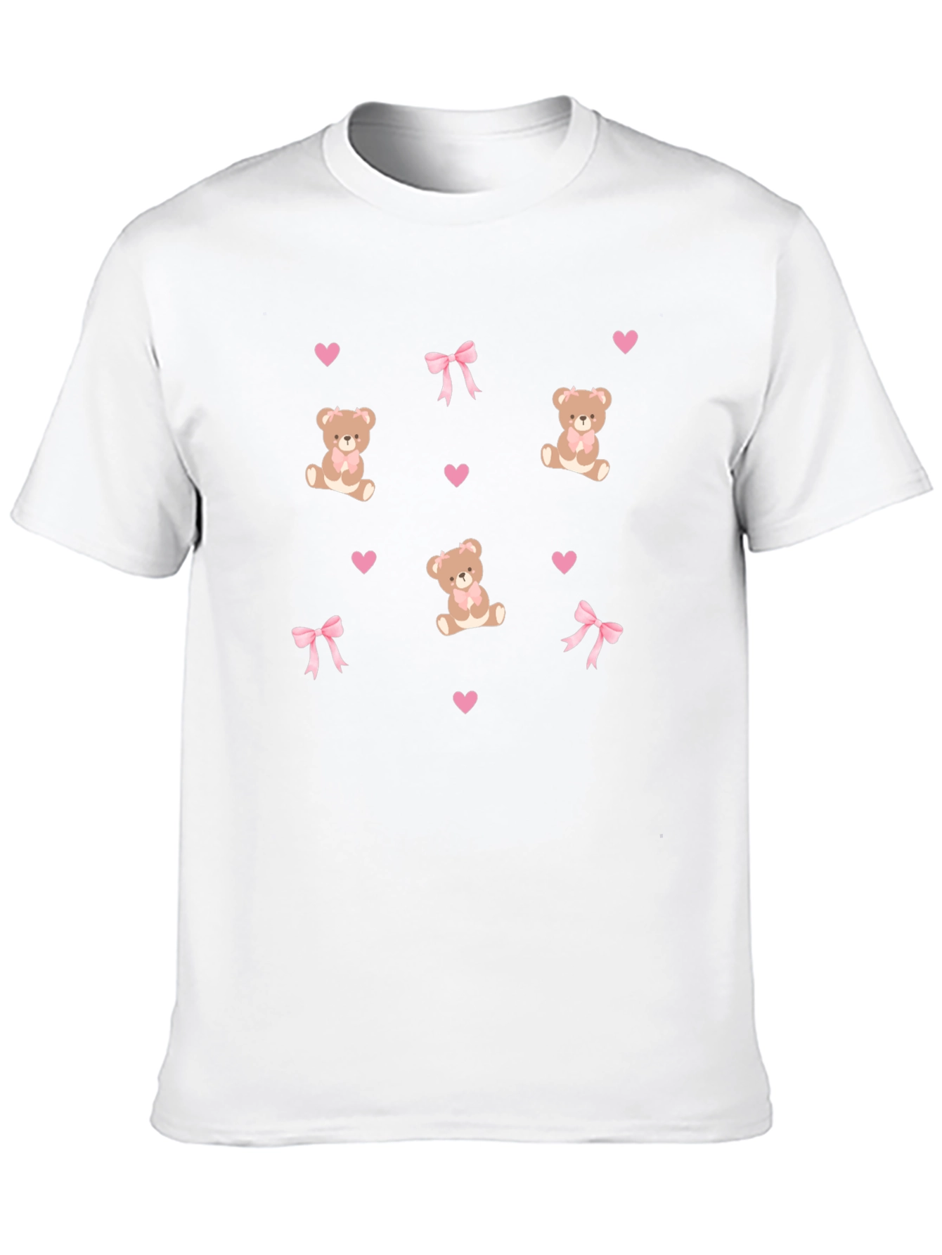 Teddy Bear Print T-Shirt - Black