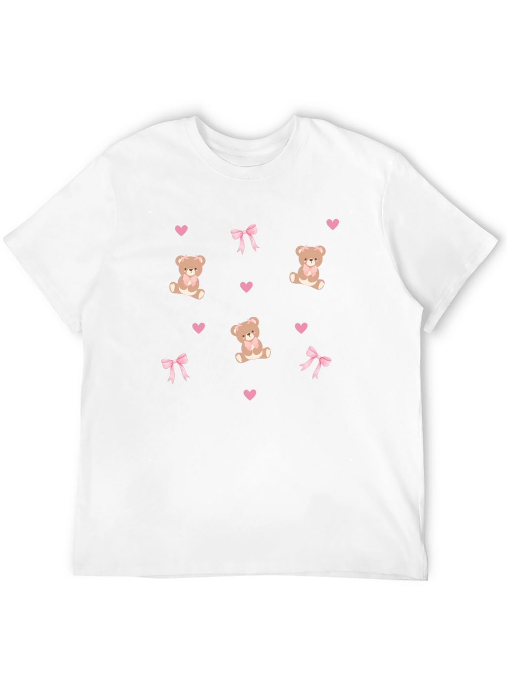 Teddy Bear Print T-Shirt - Black