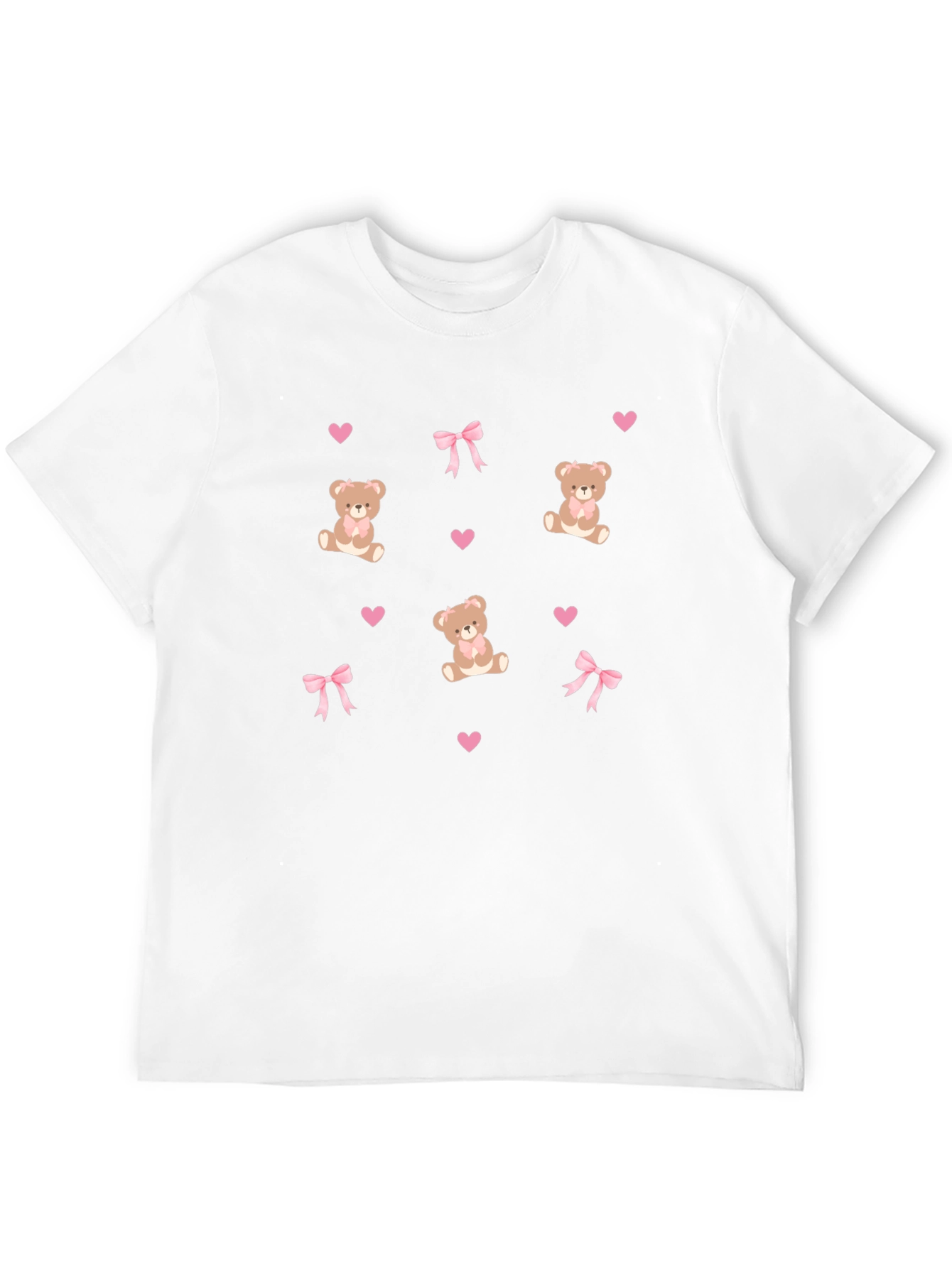 Teddy Bear Print T-Shirt - Black