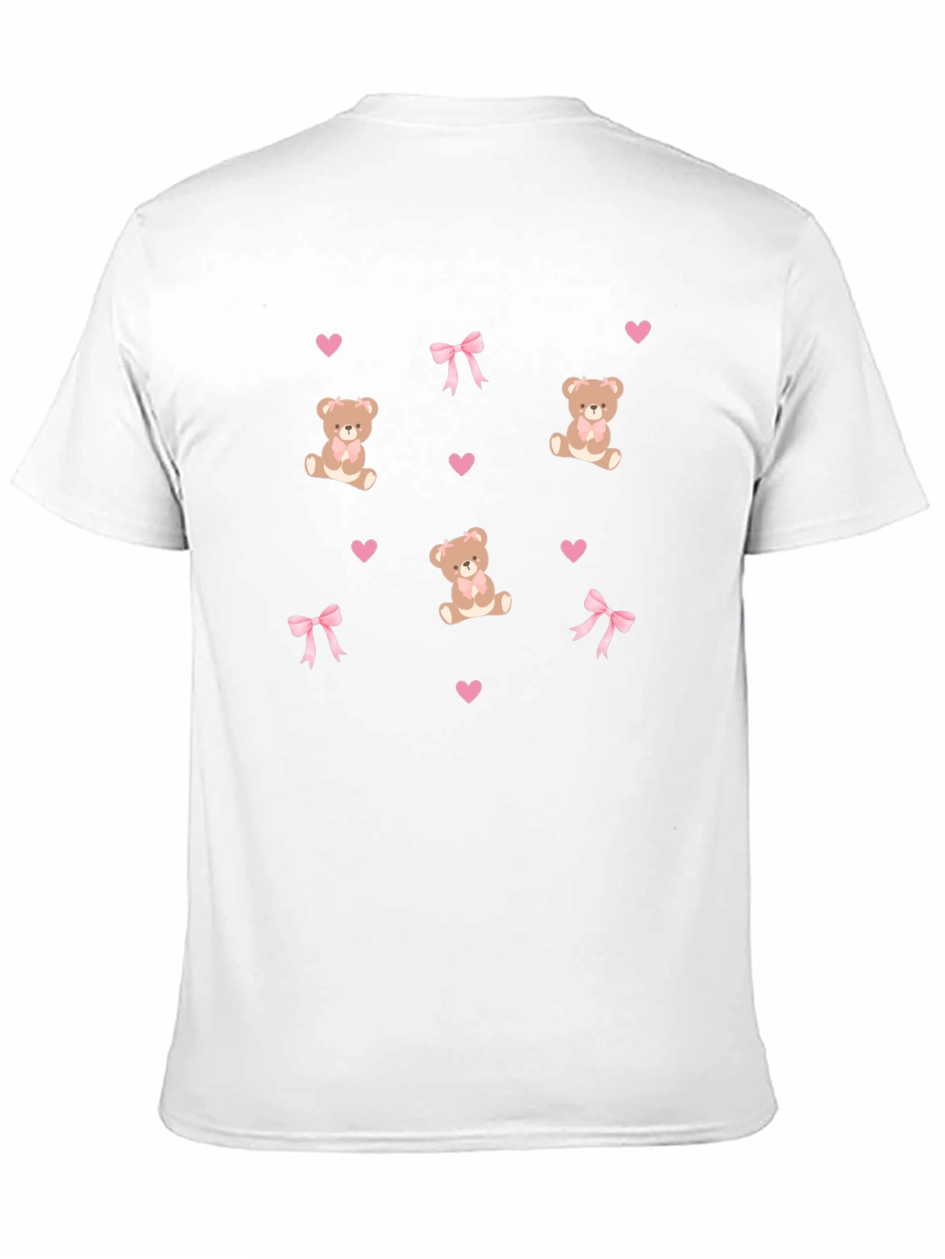 Teddy Bear Print T-Shirt - Black