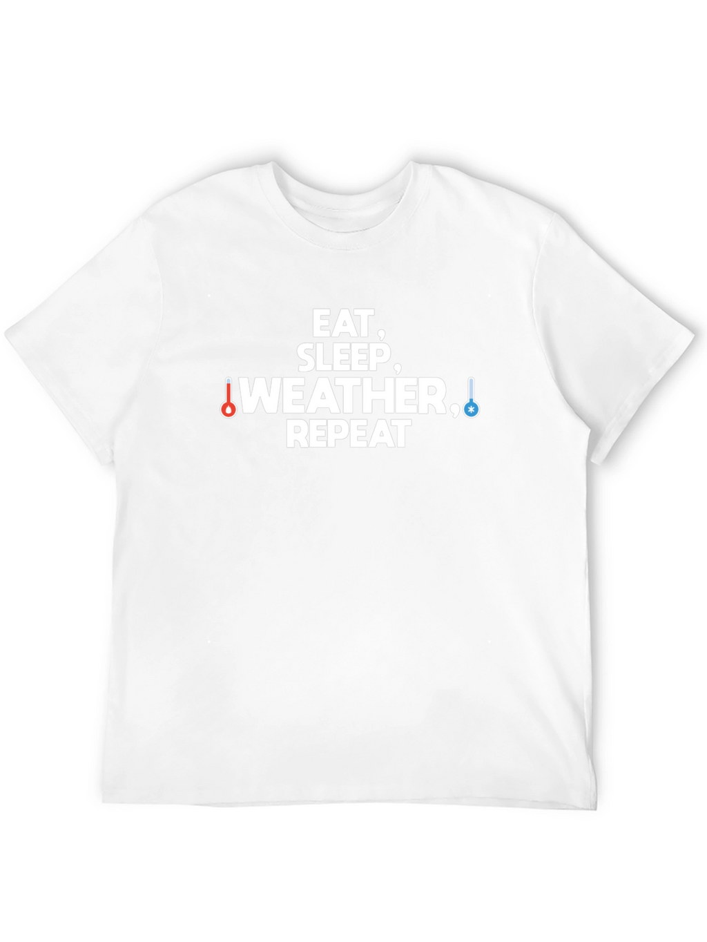 Eat Sleep Weather Repeat Black Graphic T-Shirt