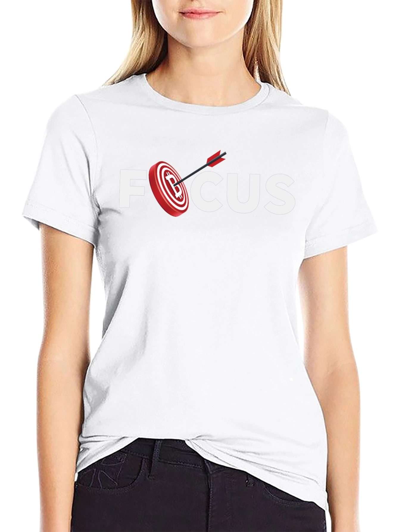 Focus Bitcoin Target T-Shirt - Achieve Your Goals!