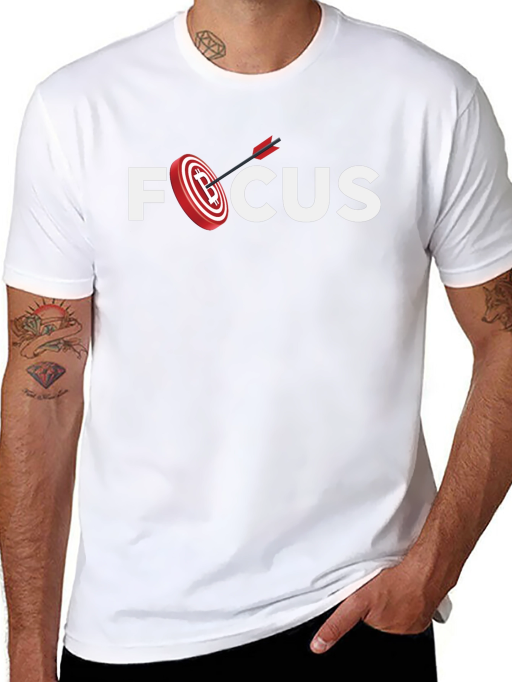 Focus Bitcoin Target T-Shirt - Achieve Your Goals!
