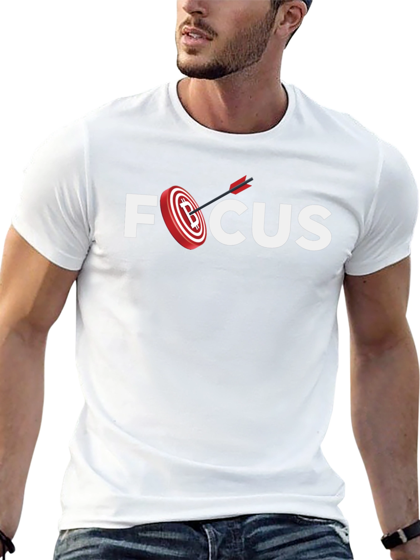 Focus Bitcoin Target T-Shirt - Achieve Your Goals!