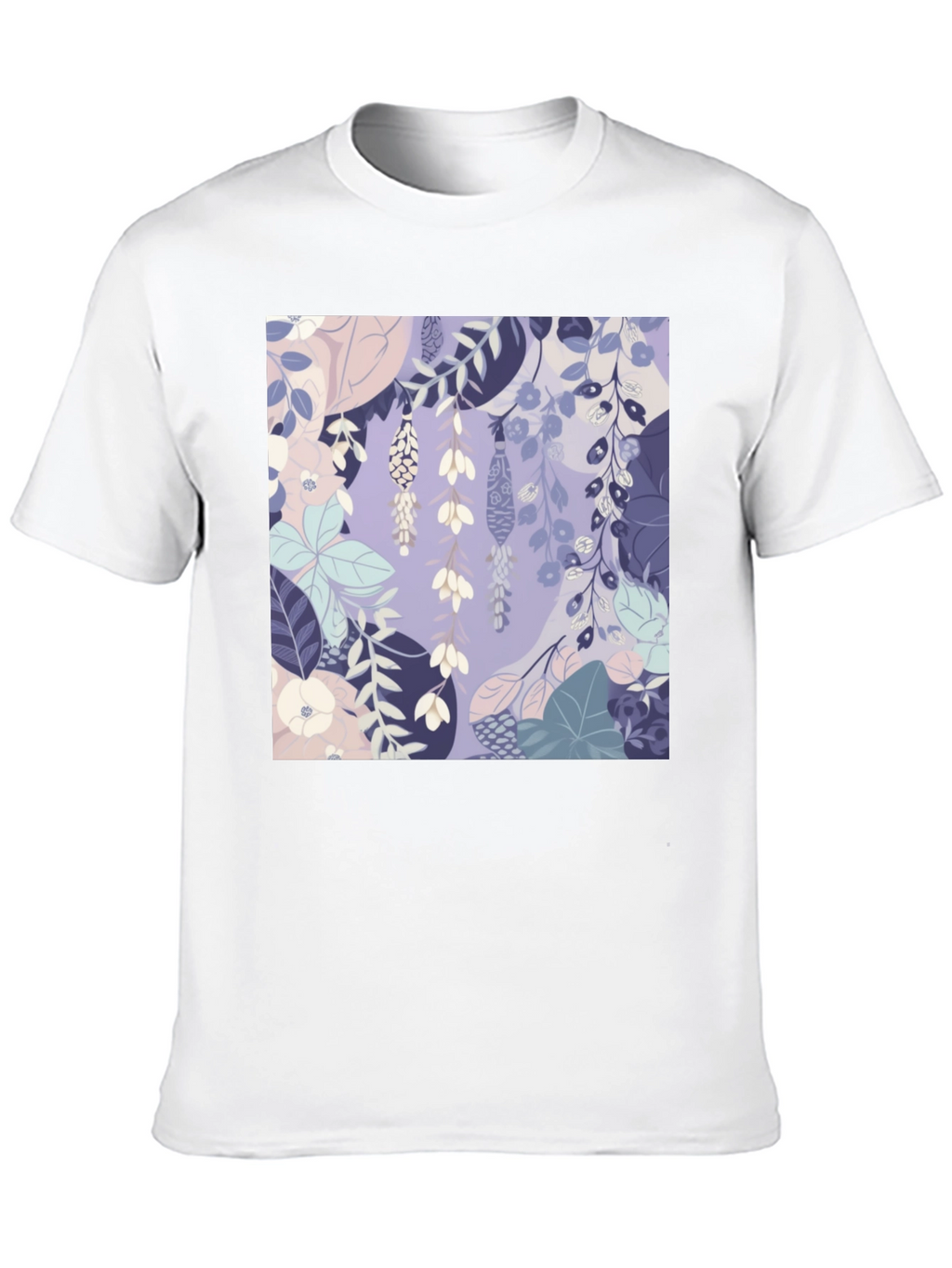 Floral Print Tee - Stylish Mens Black T-Shirt
