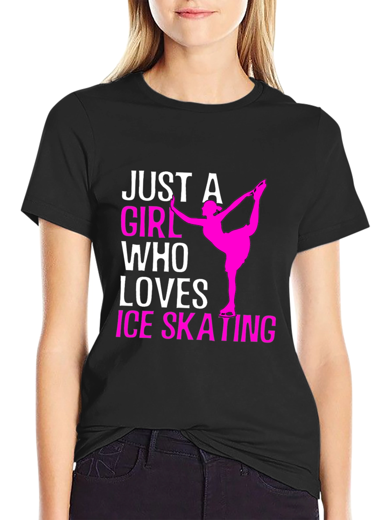 Ice Skating Girls T-Shirt - Just A Girl Who Loves
