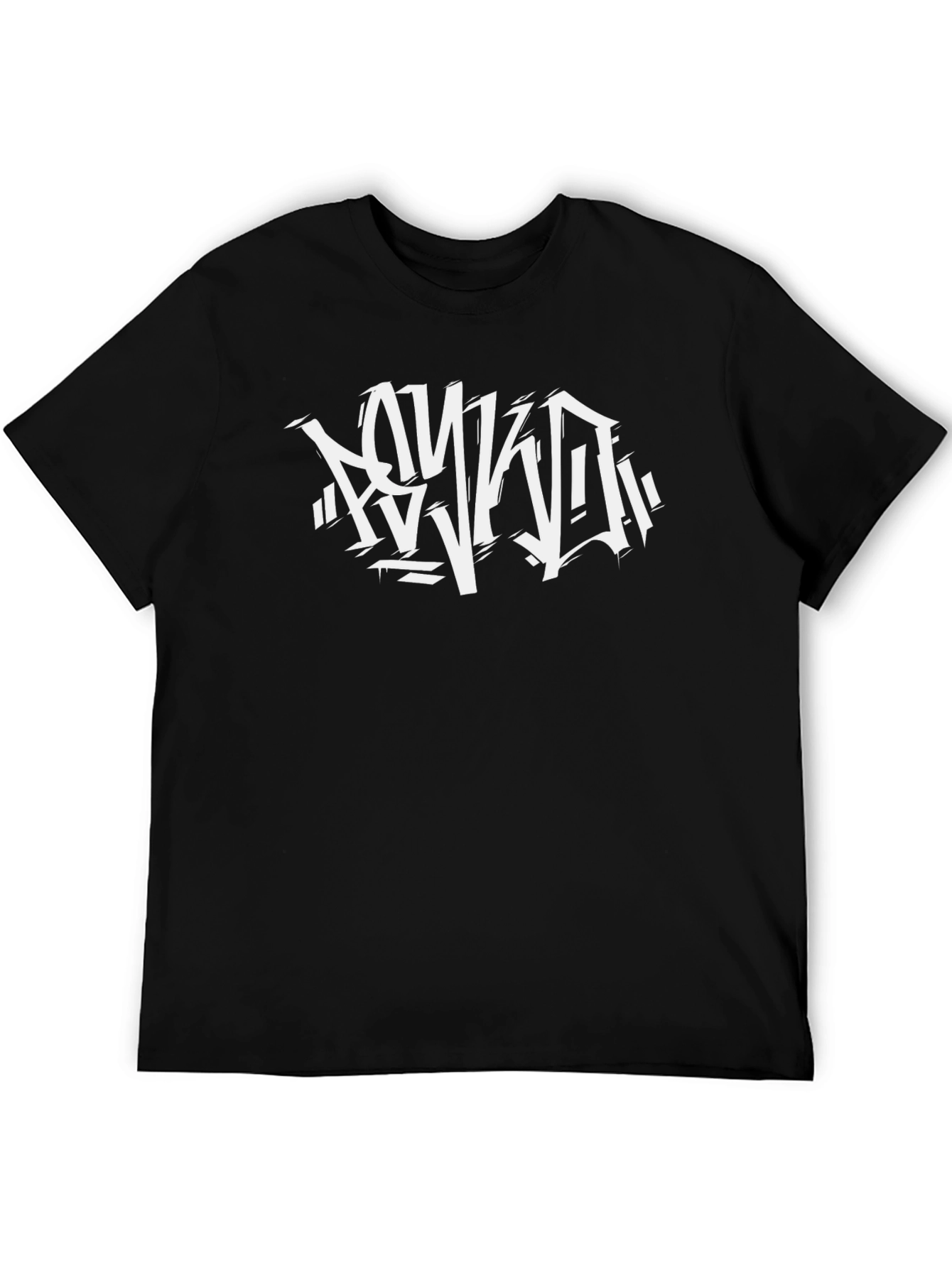 Urban Style Graphic Print Black T-Shirt