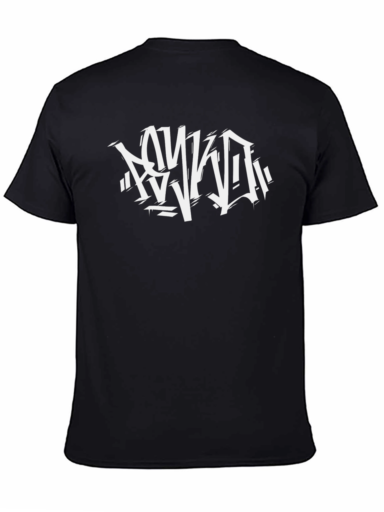 Urban Style Graphic Print Black T-Shirt