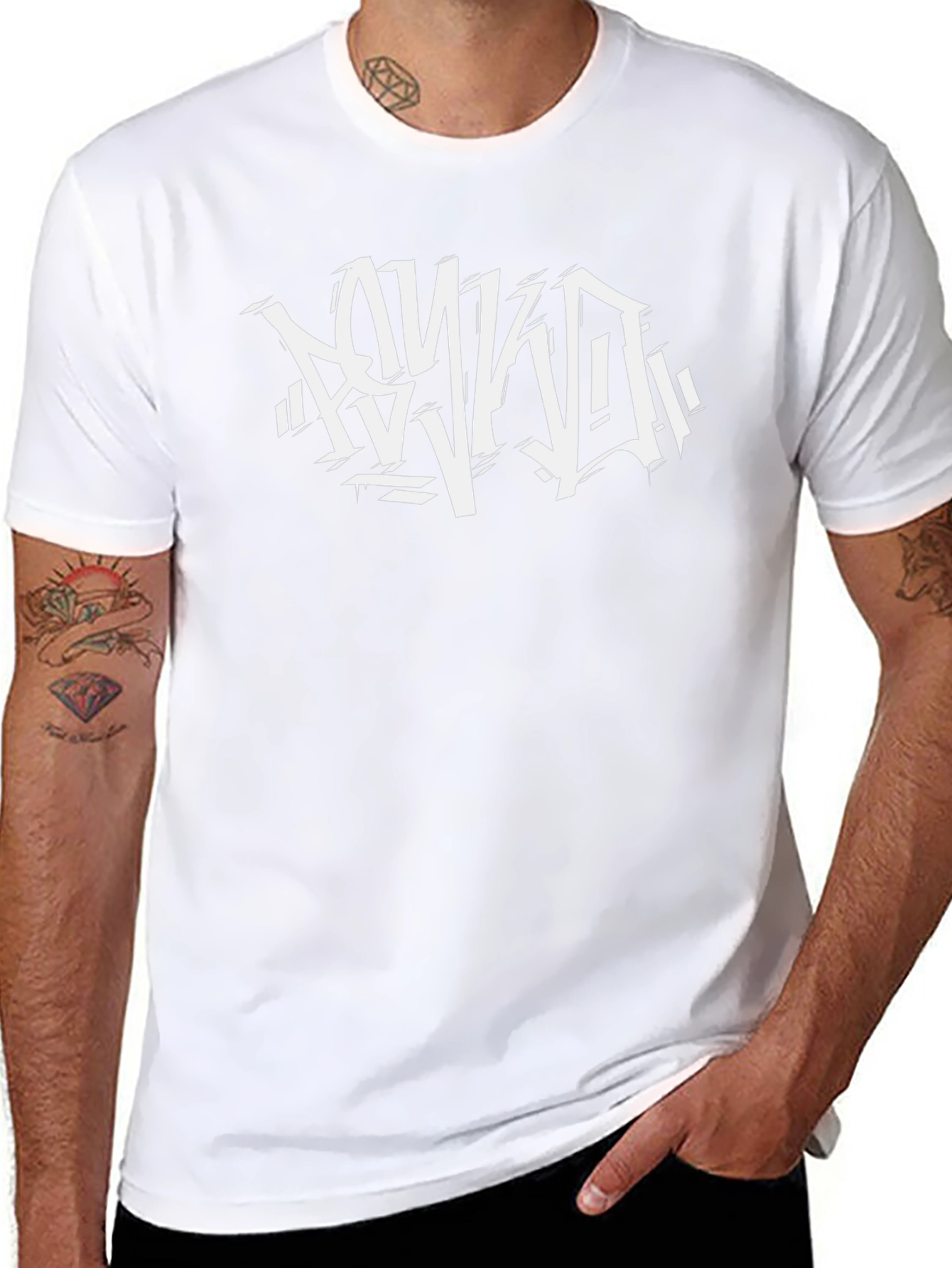 Urban Style Graphic Print Black T-Shirt