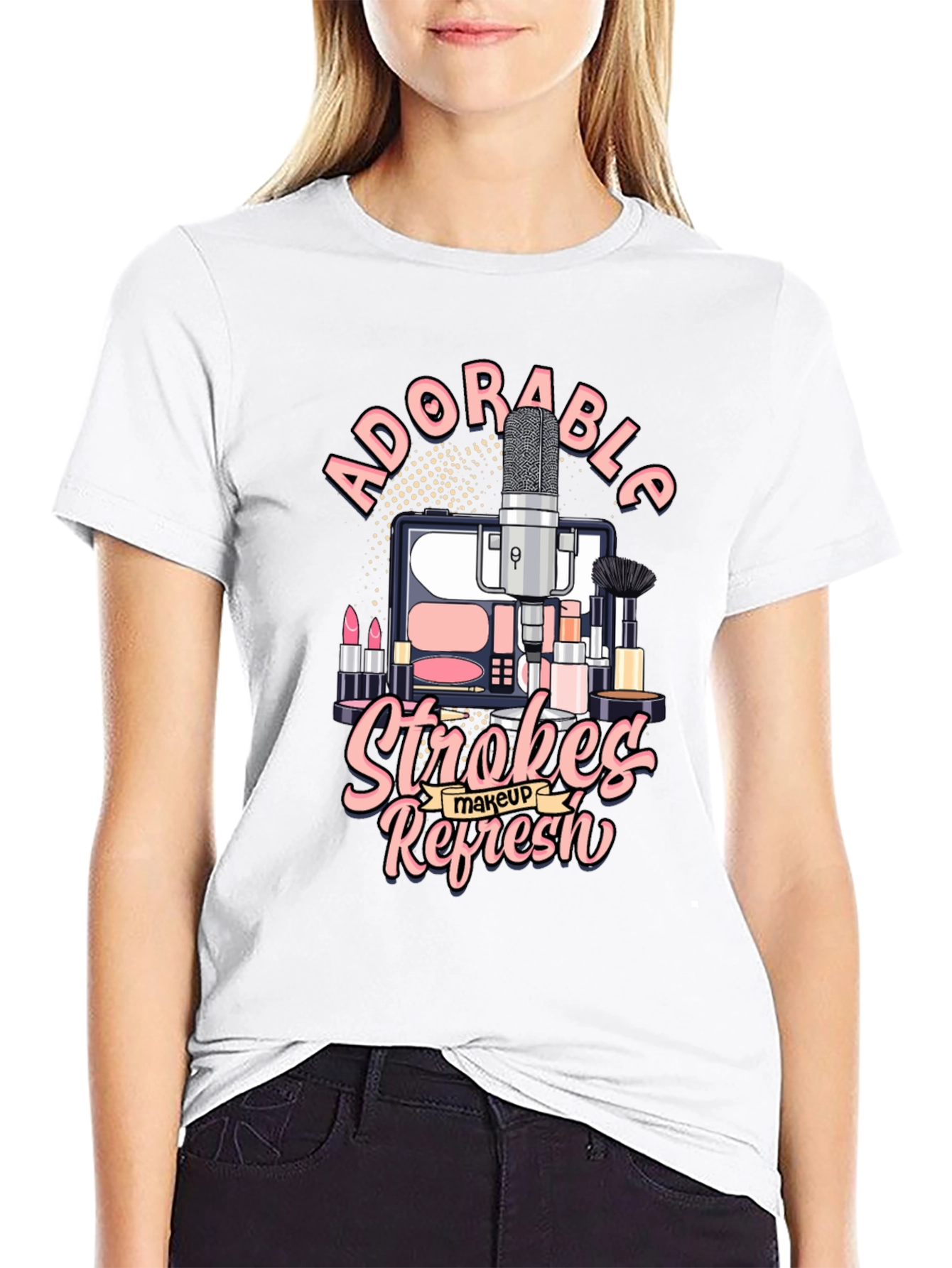 Adorable Strokes Makeup Refresh T-Shirt