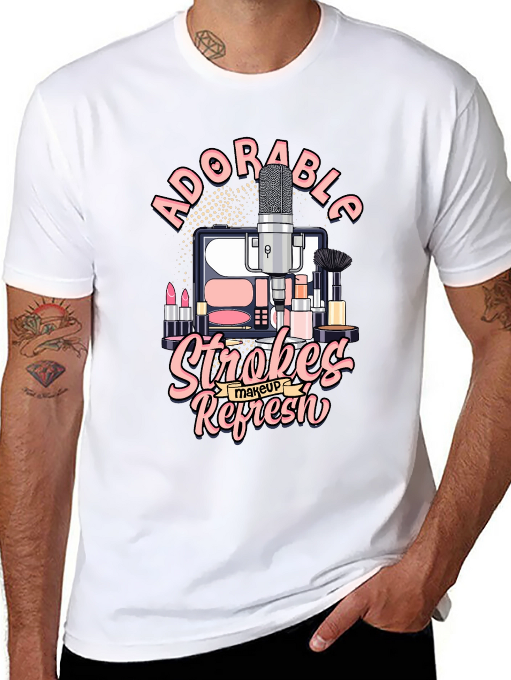 Adorable Strokes Makeup Refresh T-Shirt