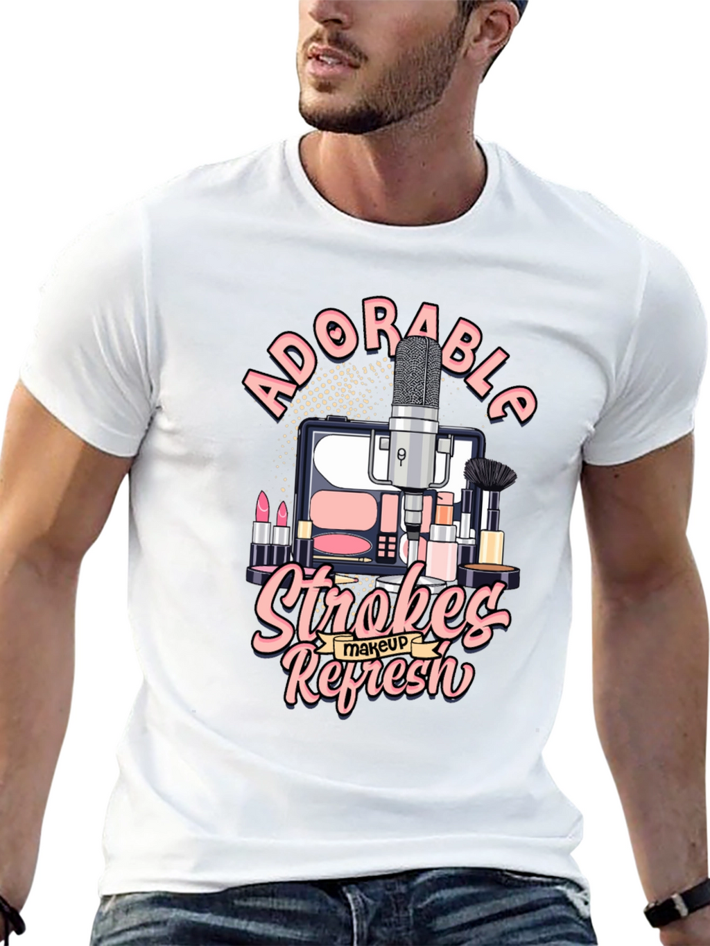 Adorable Strokes Makeup Refresh T-Shirt