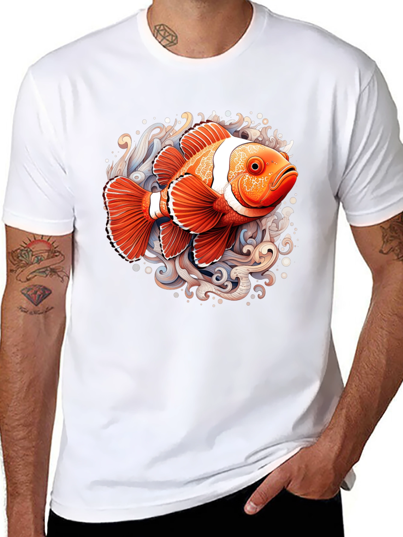 Clownfish Graphic T-Shirt - Black