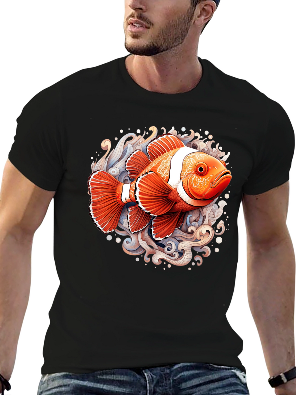 Clownfish Graphic T-Shirt - Black