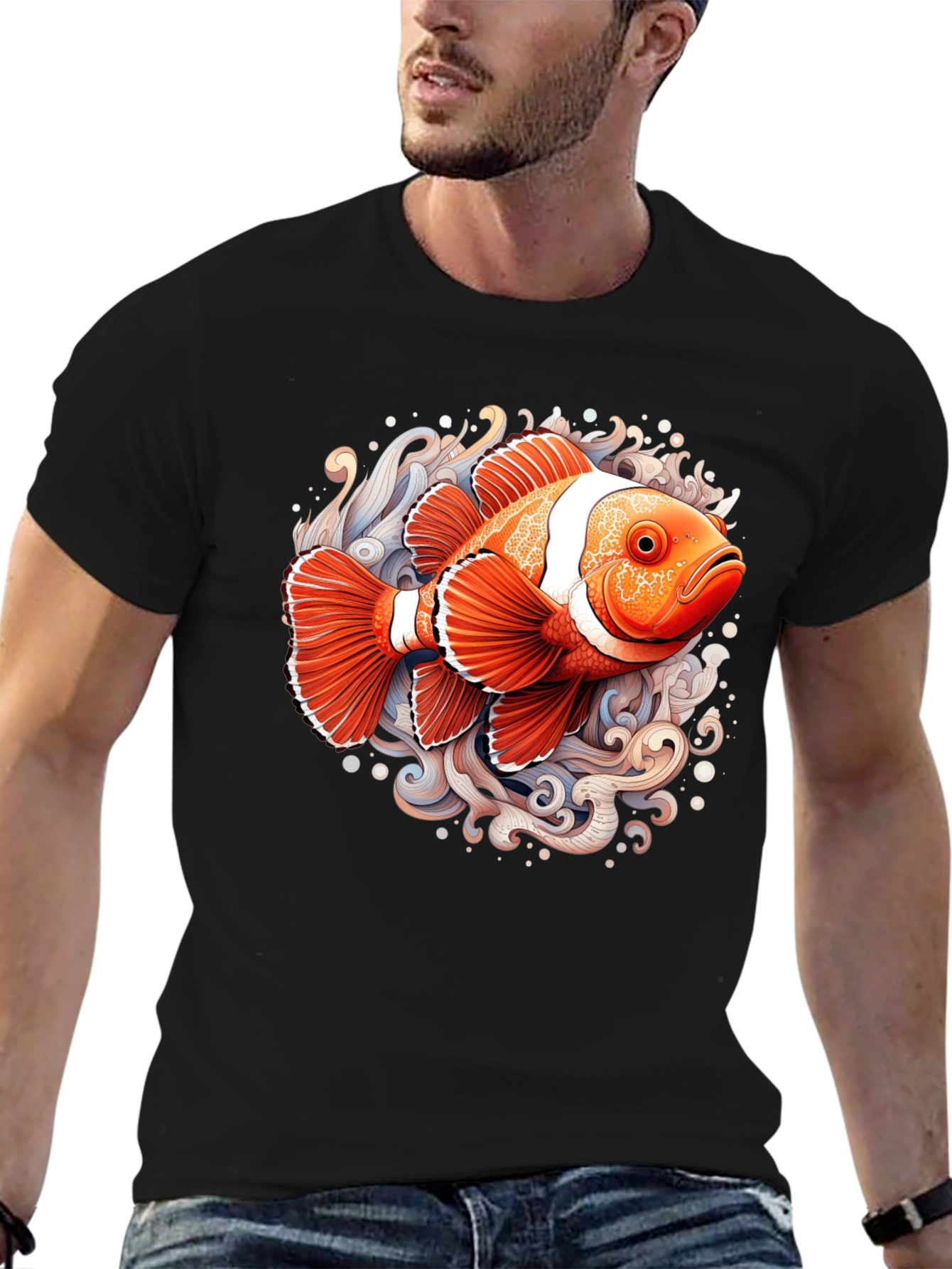 Clownfish Graphic T-Shirt - Black
