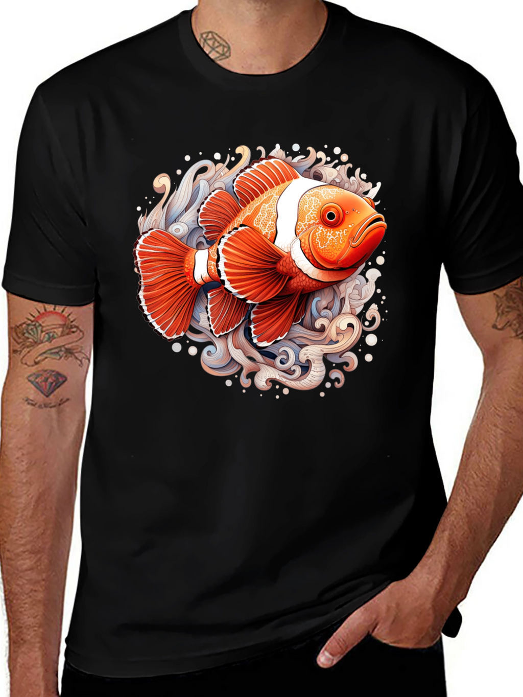 Clownfish Graphic T-Shirt - Black